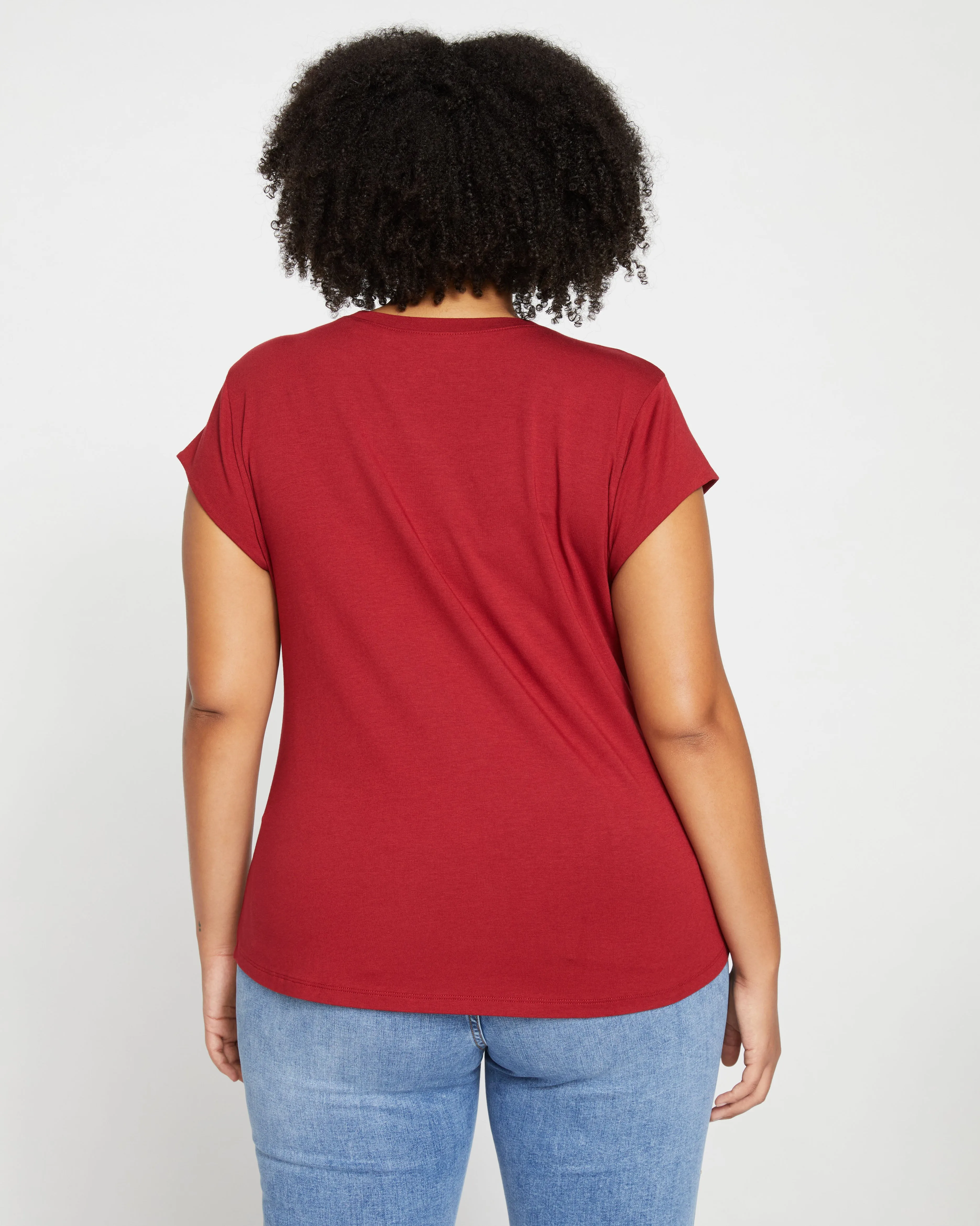 Ashley Cap Sleeve Tee - Rhubarb sold by Universal Standard product image thumbnail 4
