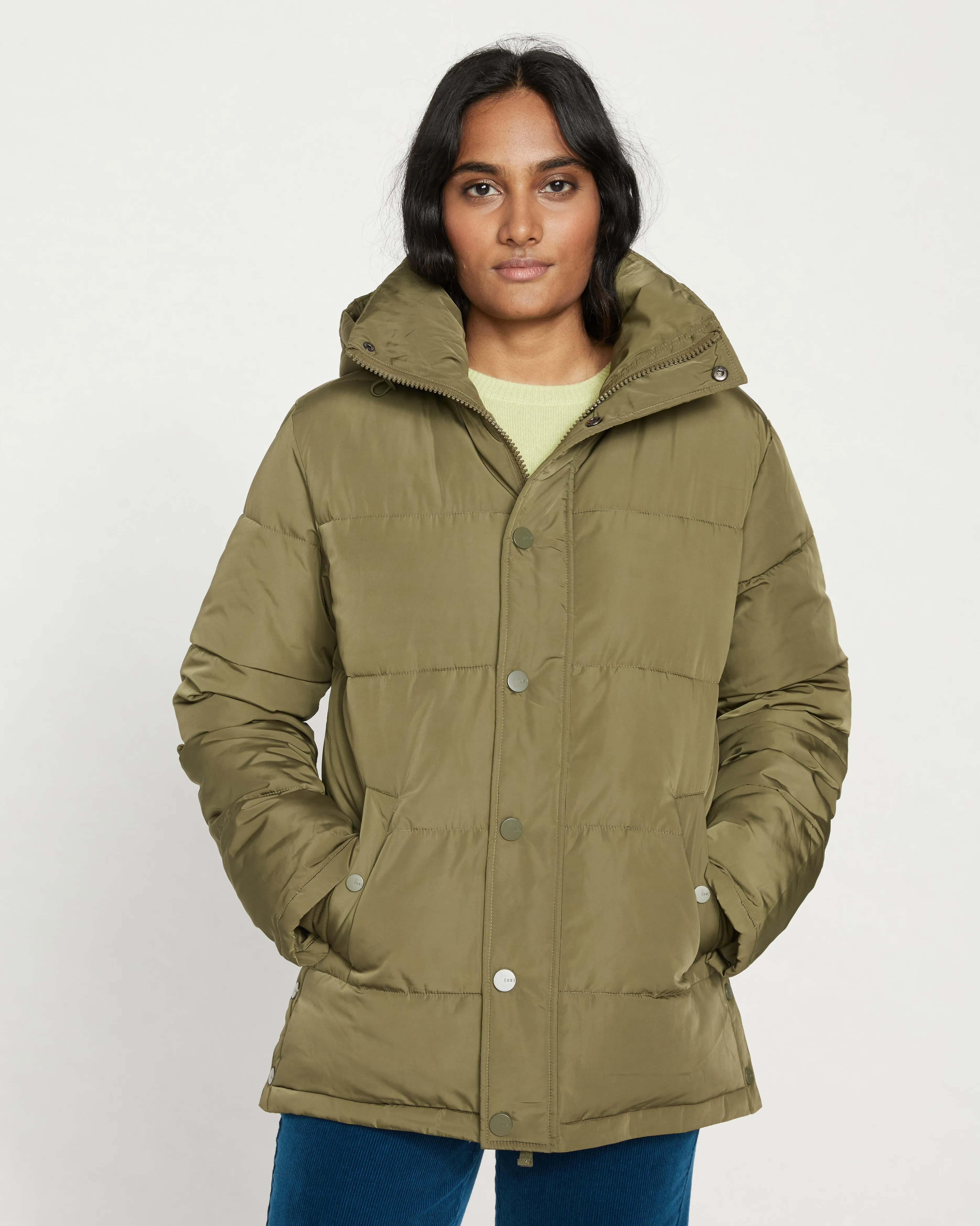 Rainier Short Hooded Puffer - Ivy sold by Universal Standard product image thumbnail 2