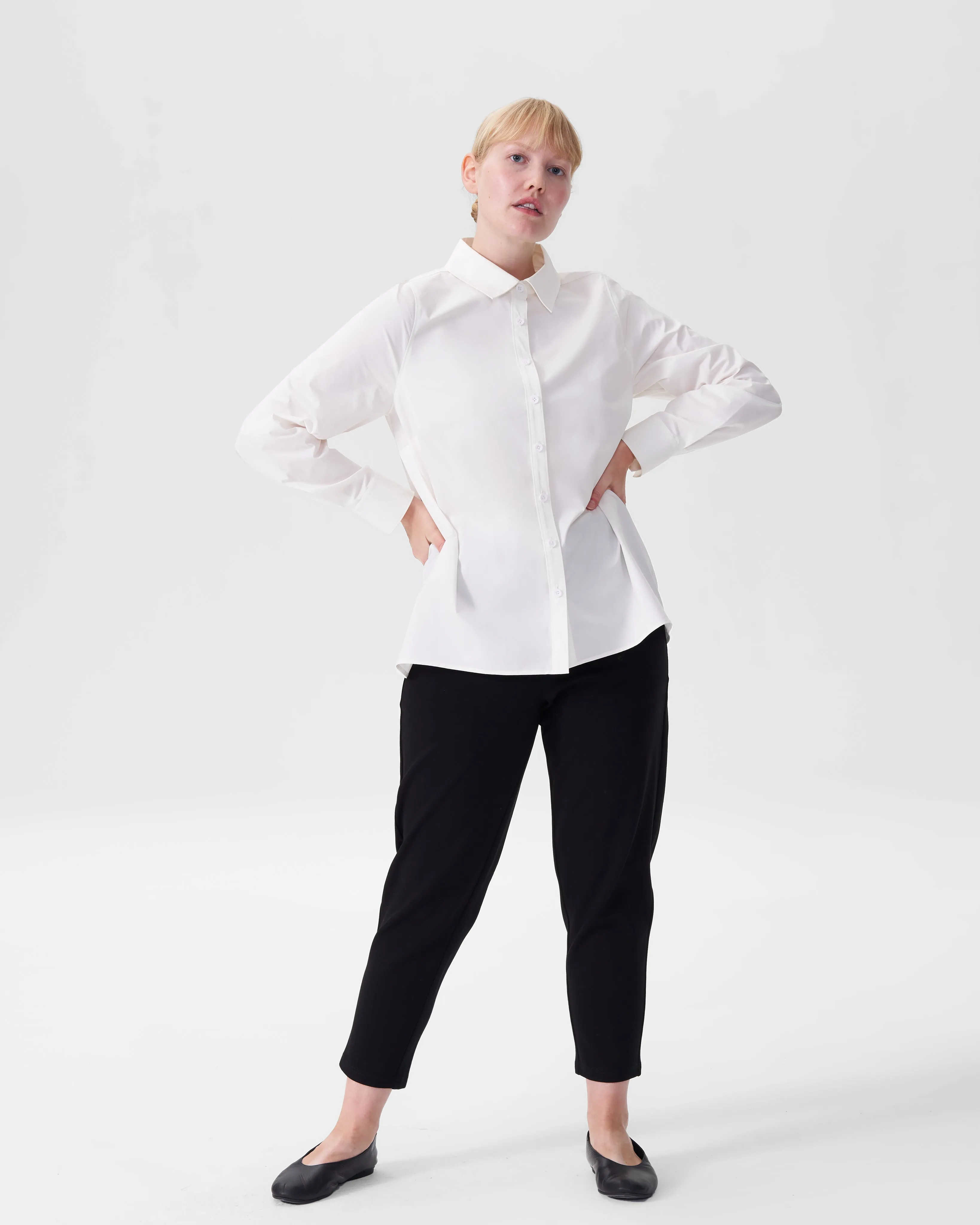 Canna Hi-Low Shirt - White sold by Universal Standard product image thumbnail 3