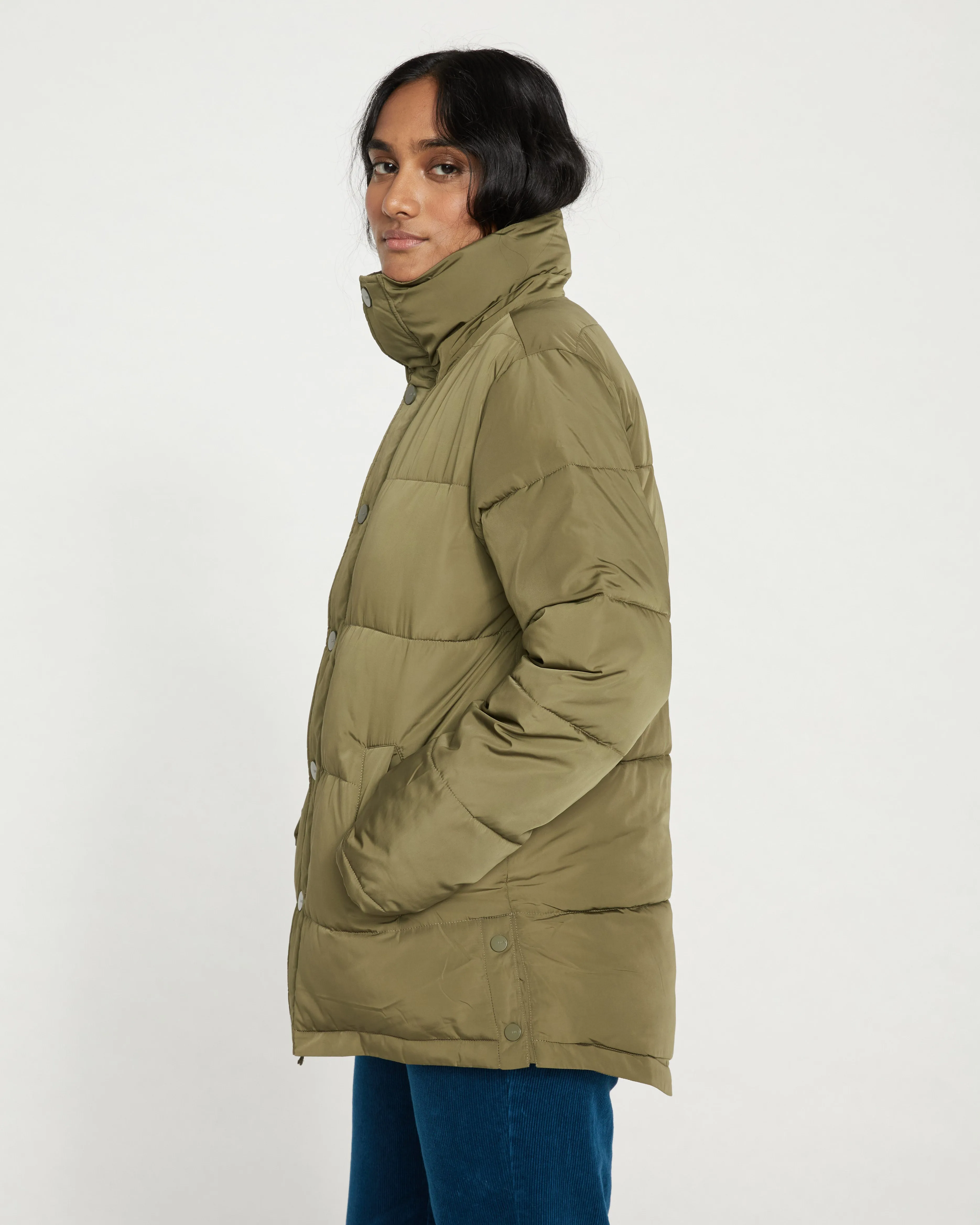 Rainier Short Hooded Puffer - Ivy sold by Universal Standard product image thumbnail 3
