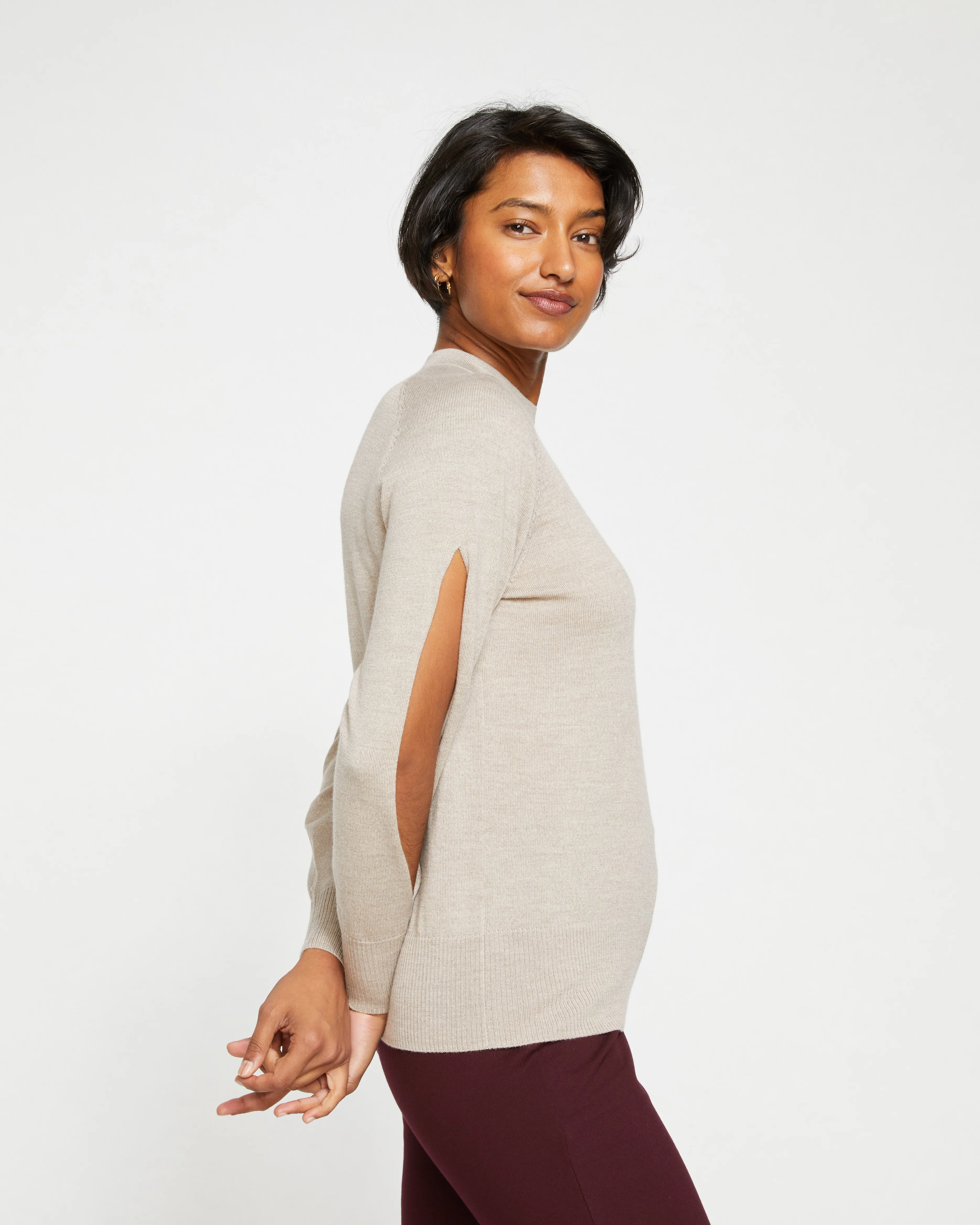 Beals Merino Cut-Out Sweater - Succulent sold by Universal Standard product image thumbnail 3