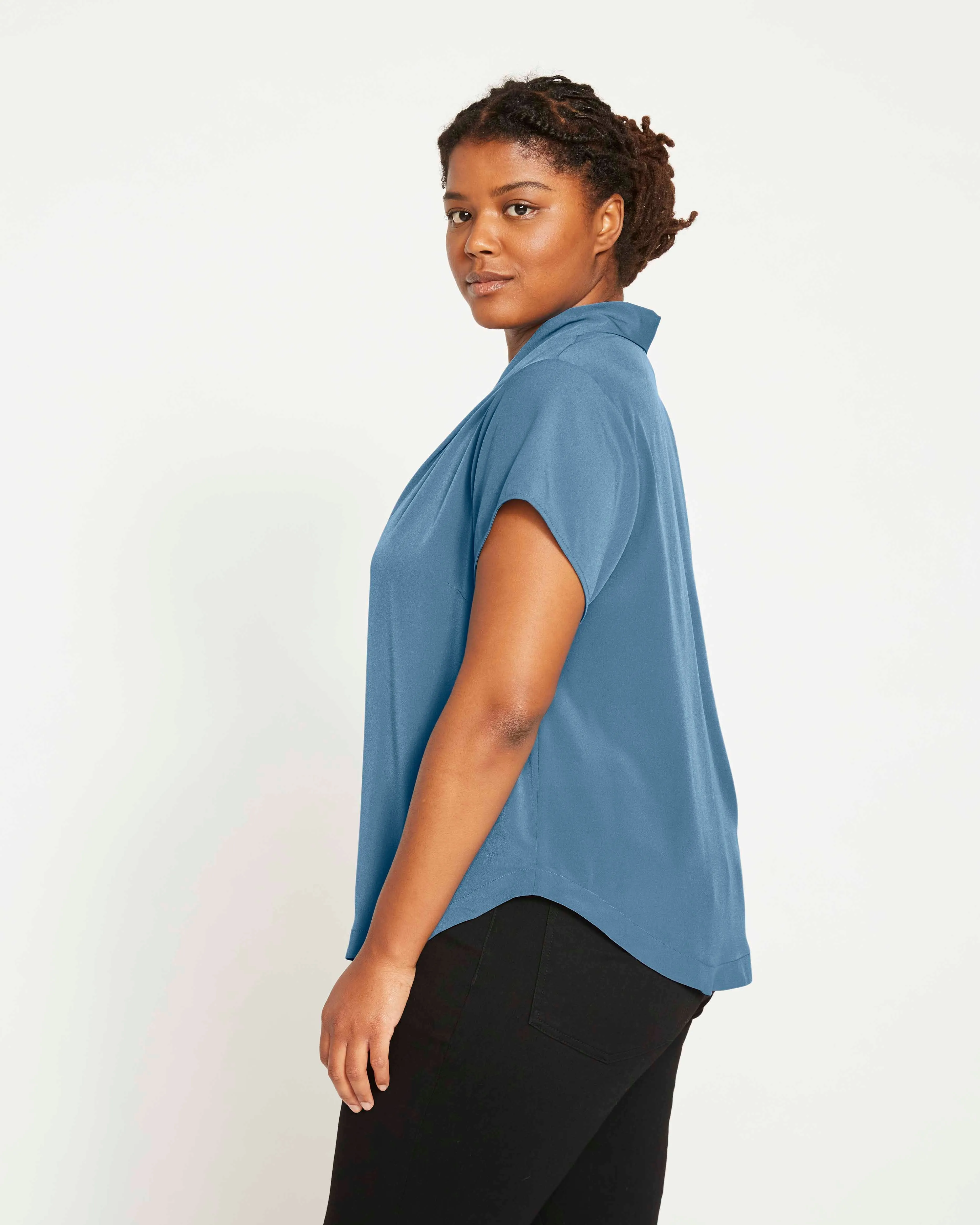 Better-Than-Silk V-Neck Top - Cornflower sold by Universal Standard product image thumbnail 3