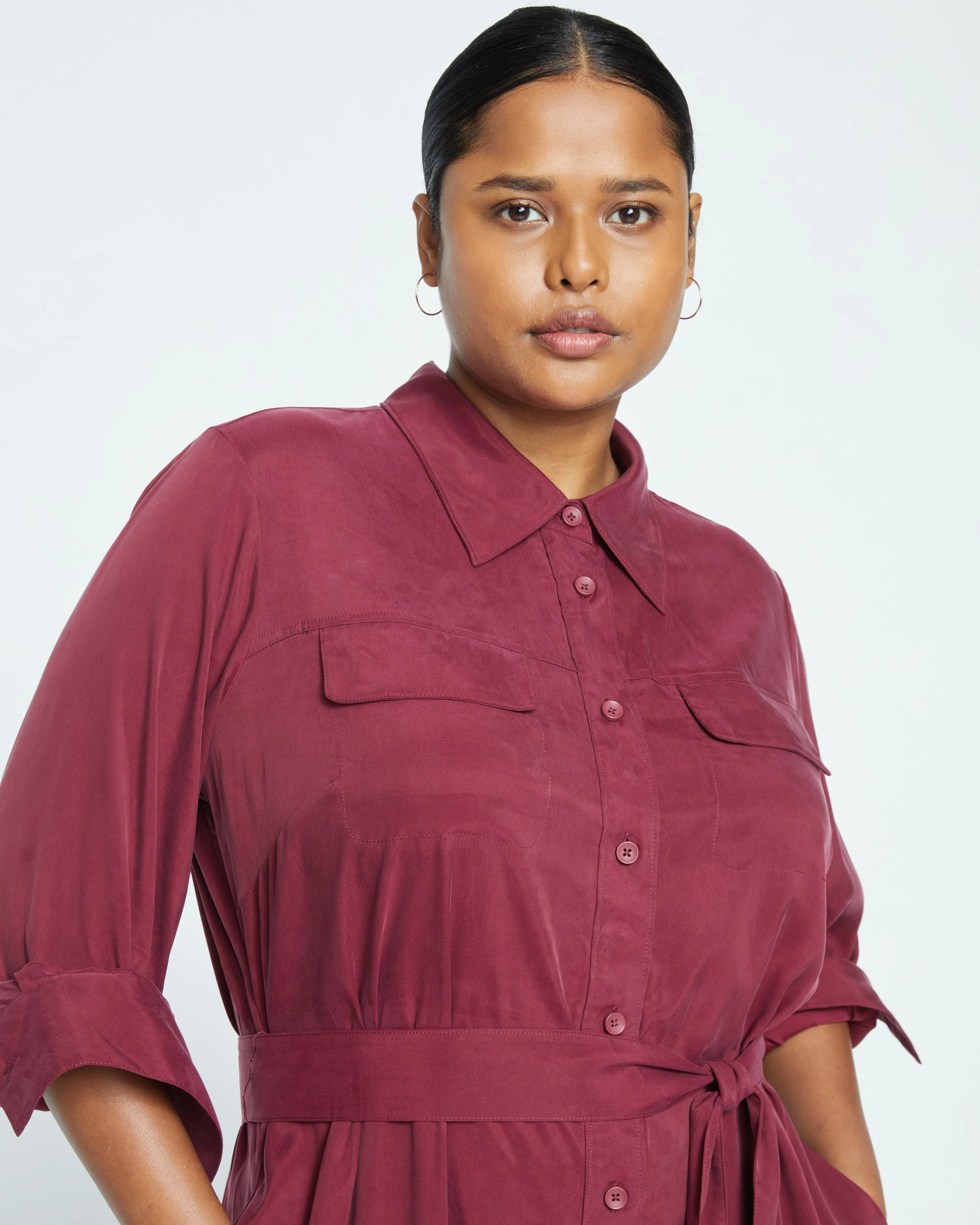 Cooling Stretch Cupro Savannah Dress - Rioja sold by Universal Standard product image thumbnail 3