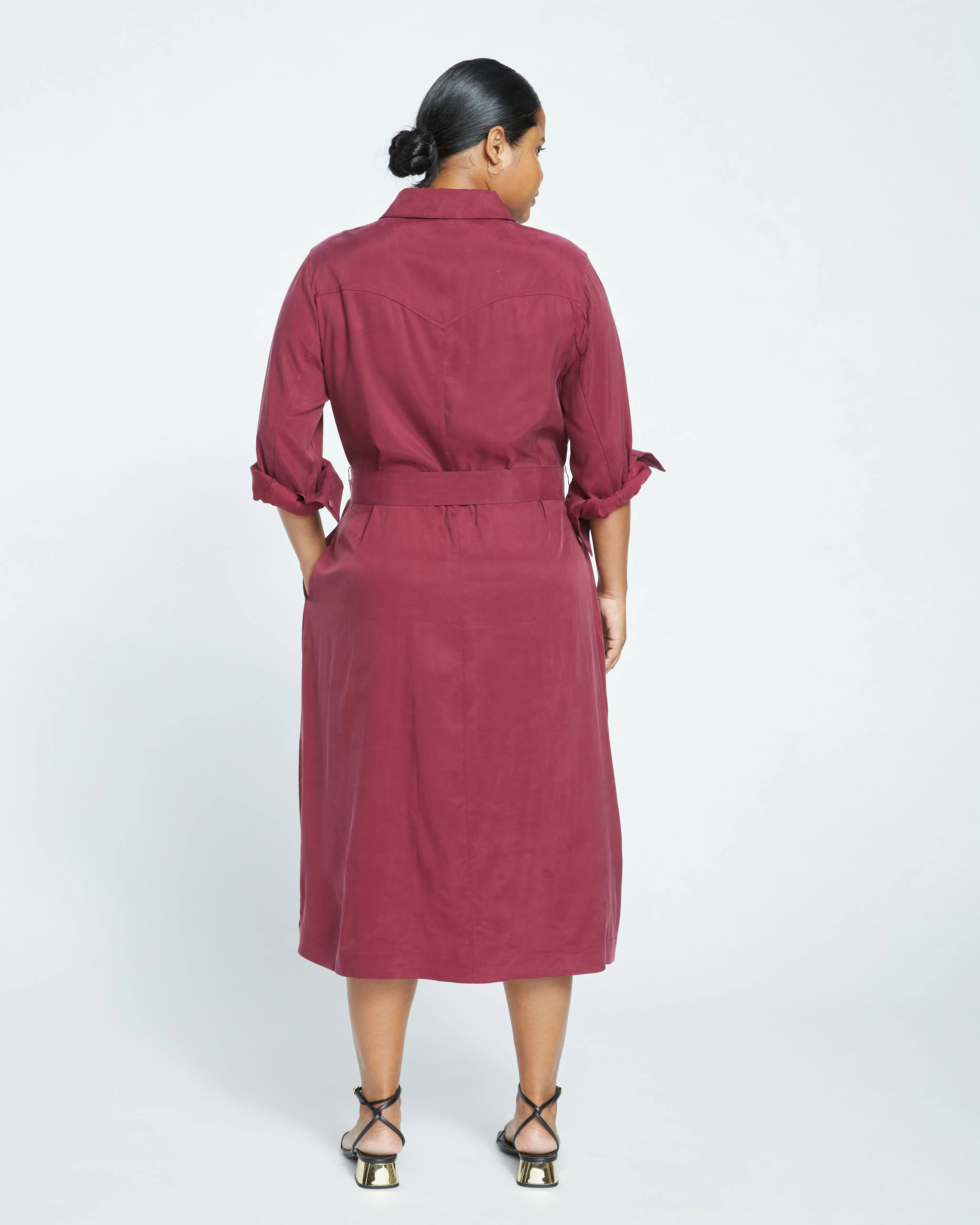 Cooling Stretch Cupro Savannah Dress - Rioja sold by Universal Standard product image thumbnail 5