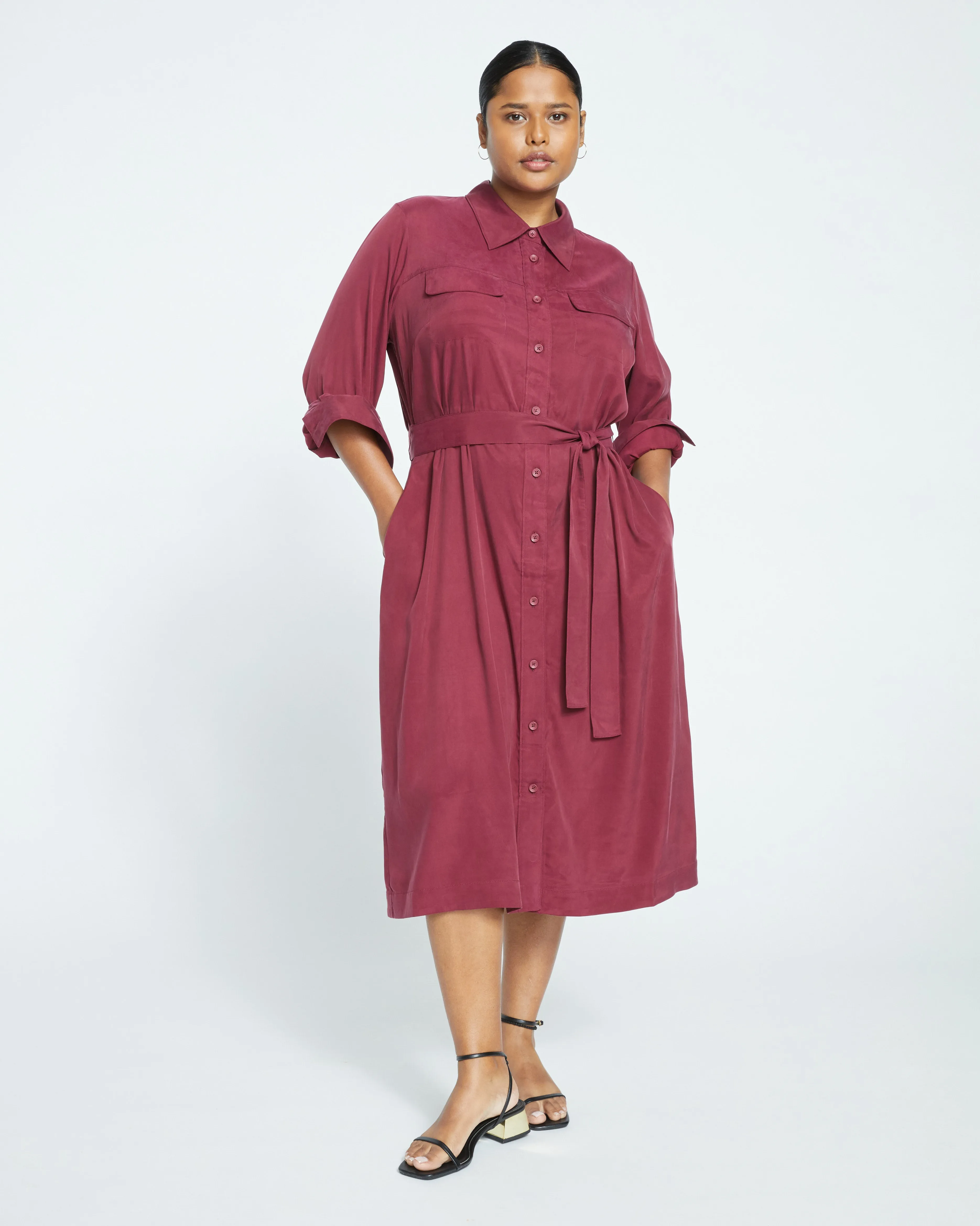 Cooling Stretch Cupro Savannah Dress - Rioja sold by Universal Standard product image thumbnail 2