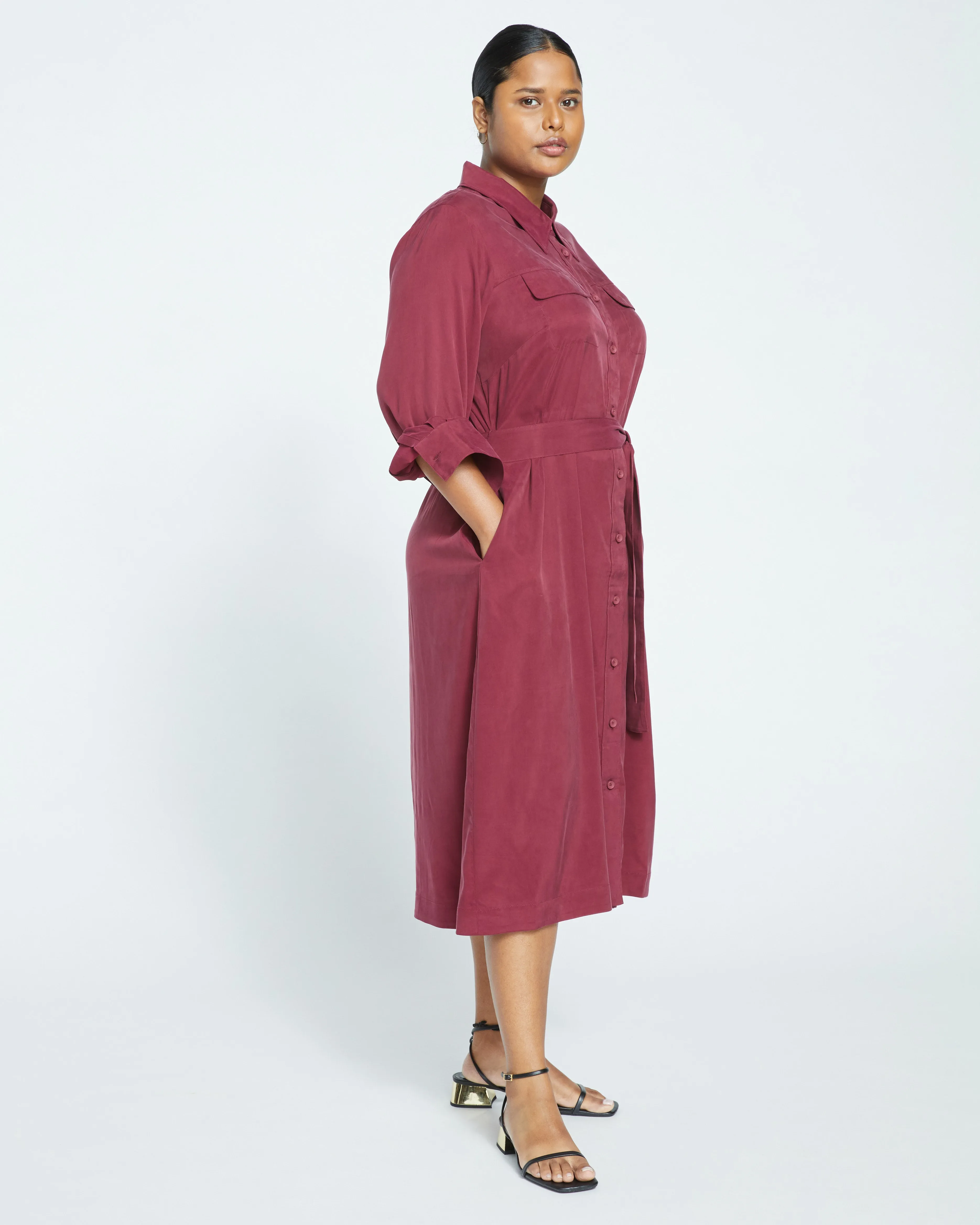 Cooling Stretch Cupro Savannah Dress - Rioja sold by Universal Standard product image thumbnail 4