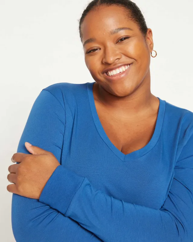 Long Sleeve V Rex - Royal Blue sold by Universal Standard