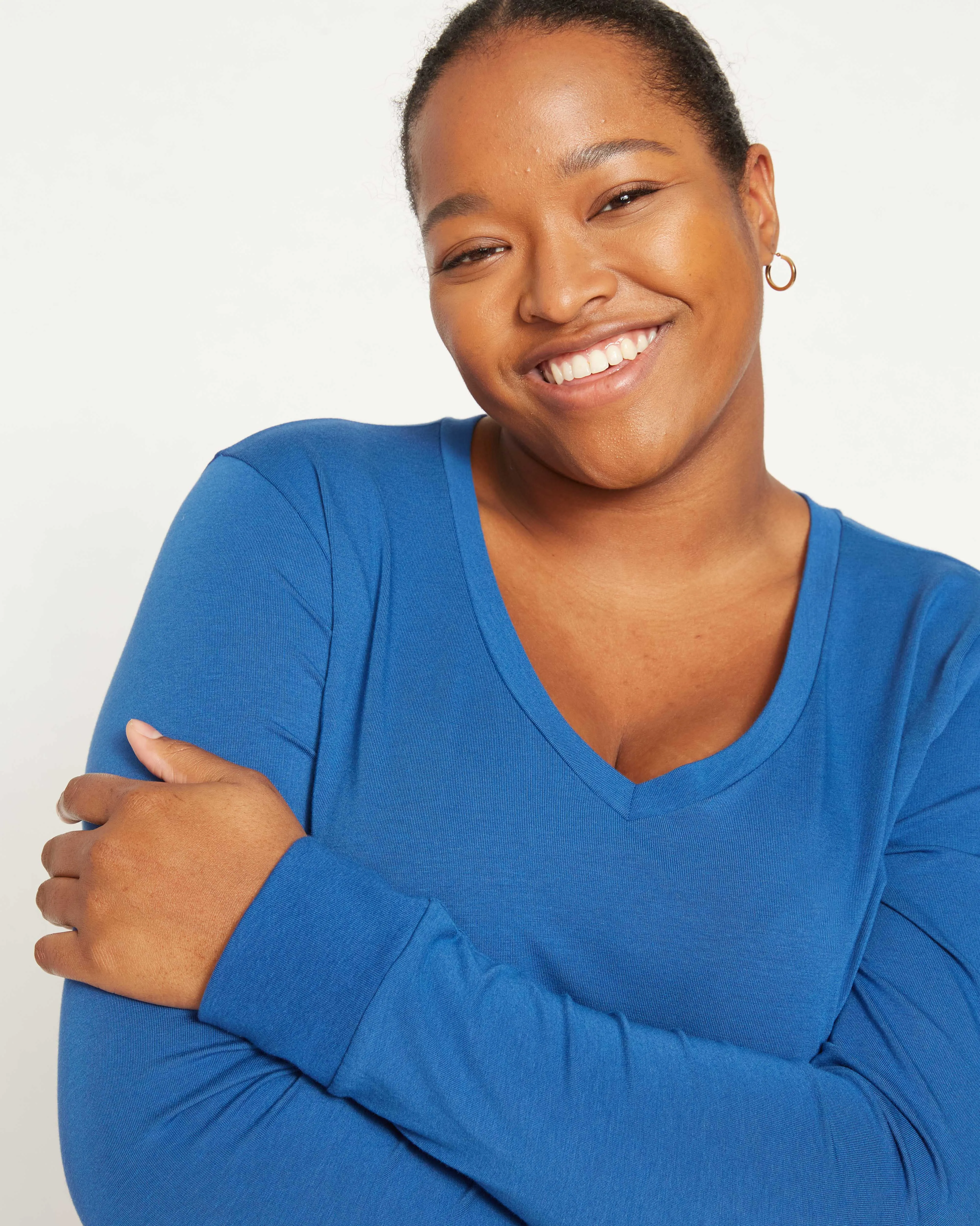 Long Sleeve V Rex - Royal Blue sold by Universal Standard