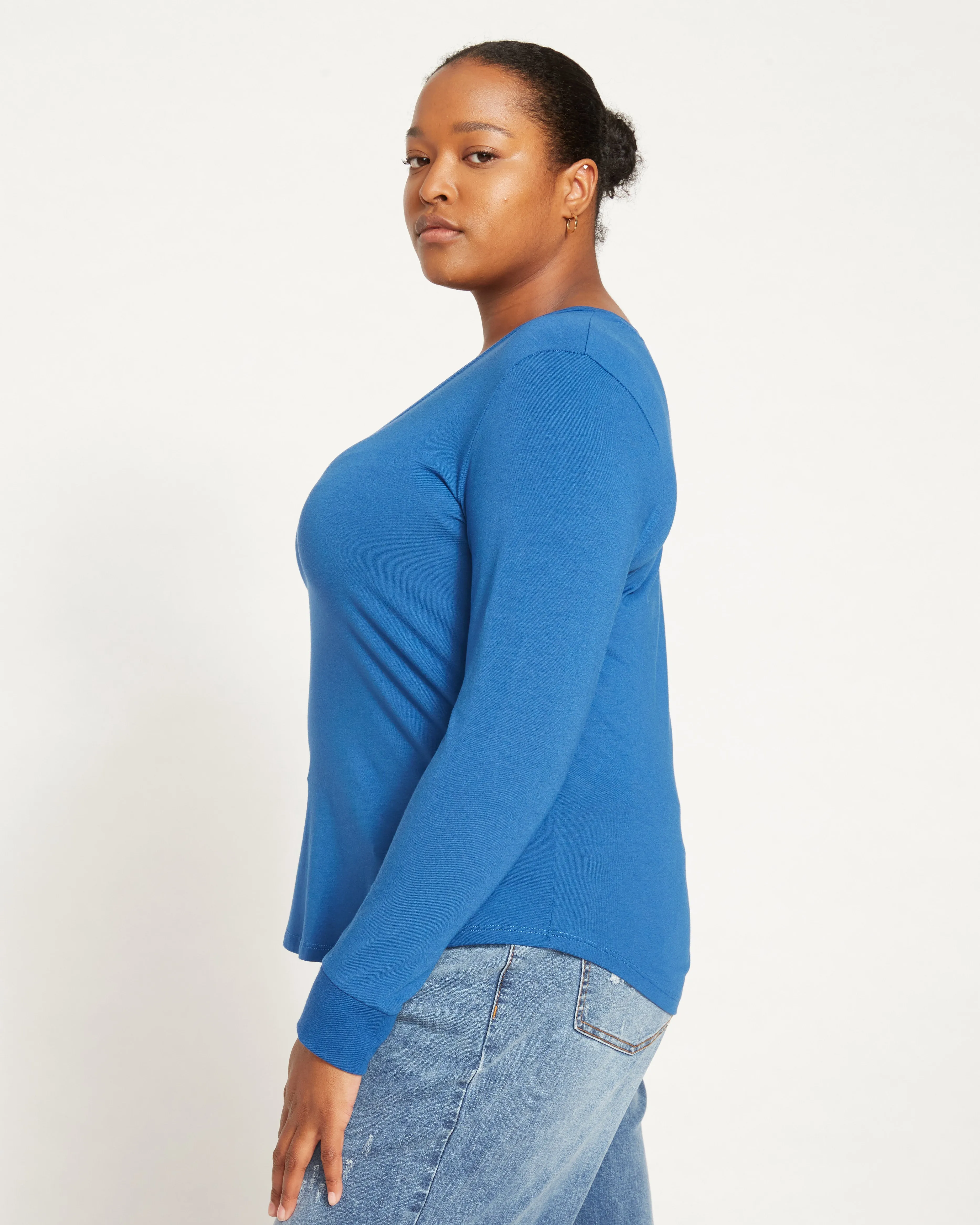 Long Sleeve V Rex - Royal Blue sold by Universal Standard product image thumbnail 3
