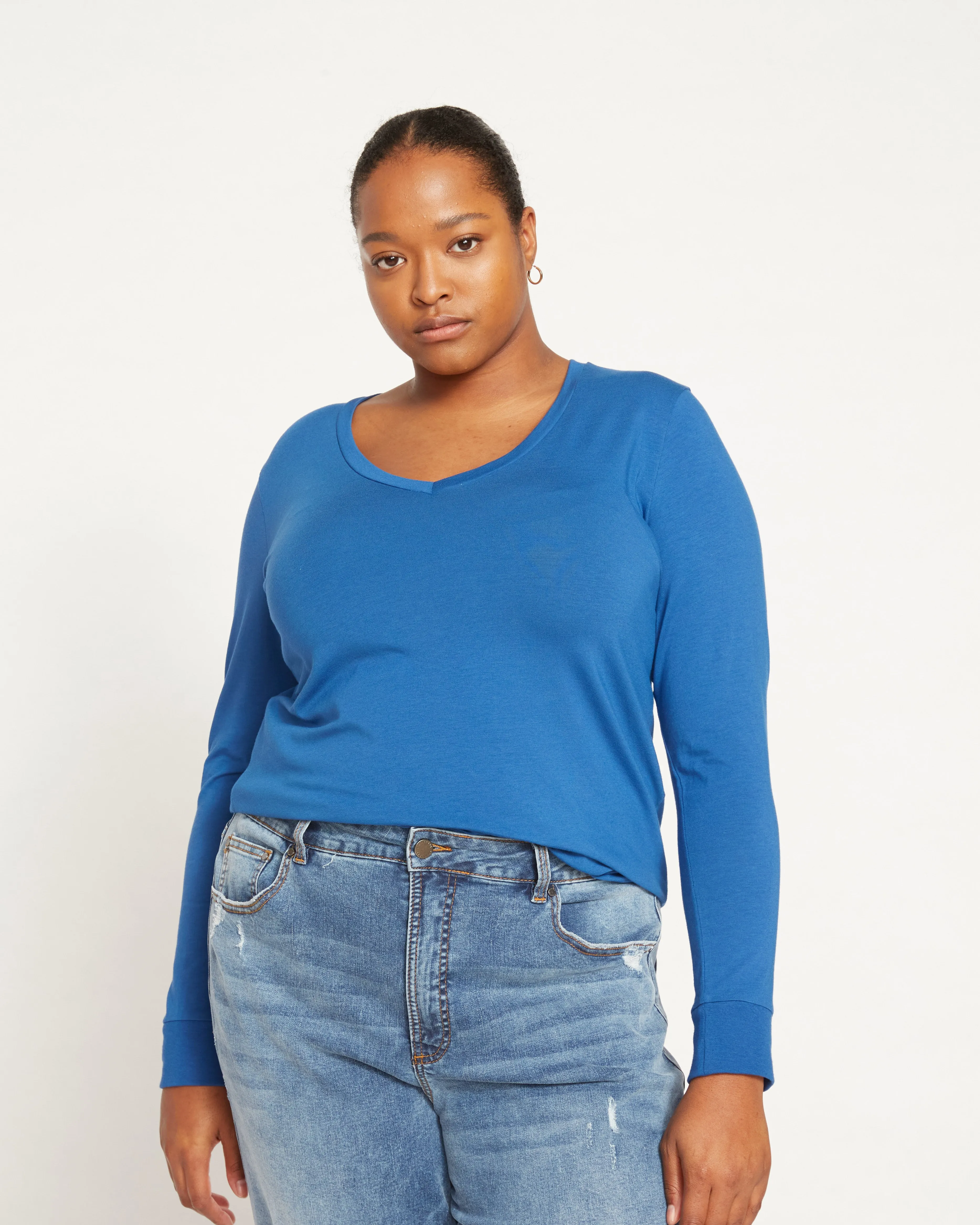 Long Sleeve V Rex - Royal Blue sold by Universal Standard product image thumbnail 5