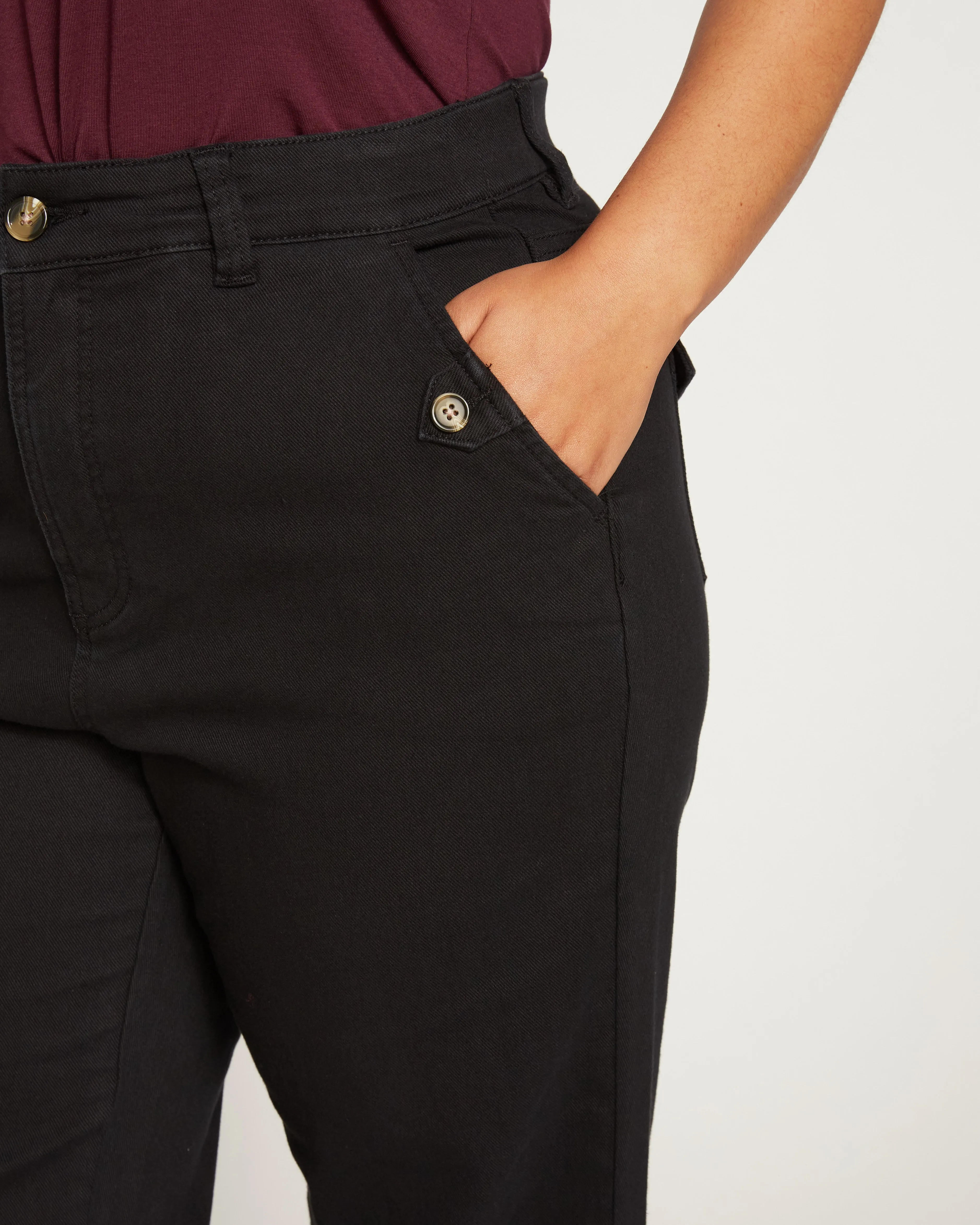 Casual Twill Pants - Black sold by Universal Standard