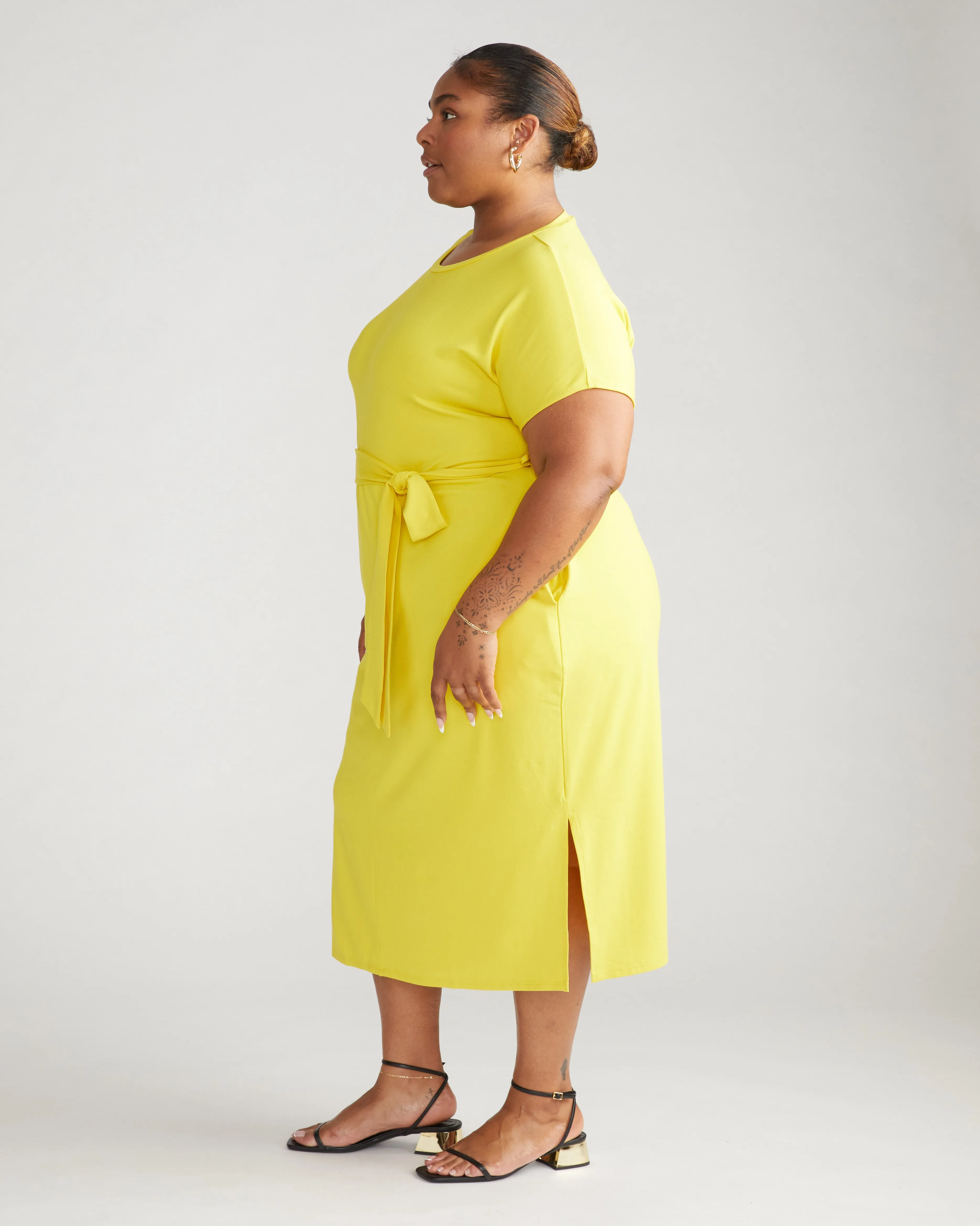 Belted Divine Jersey Dress - Yellow sold by Universal Standard product image thumbnail 2