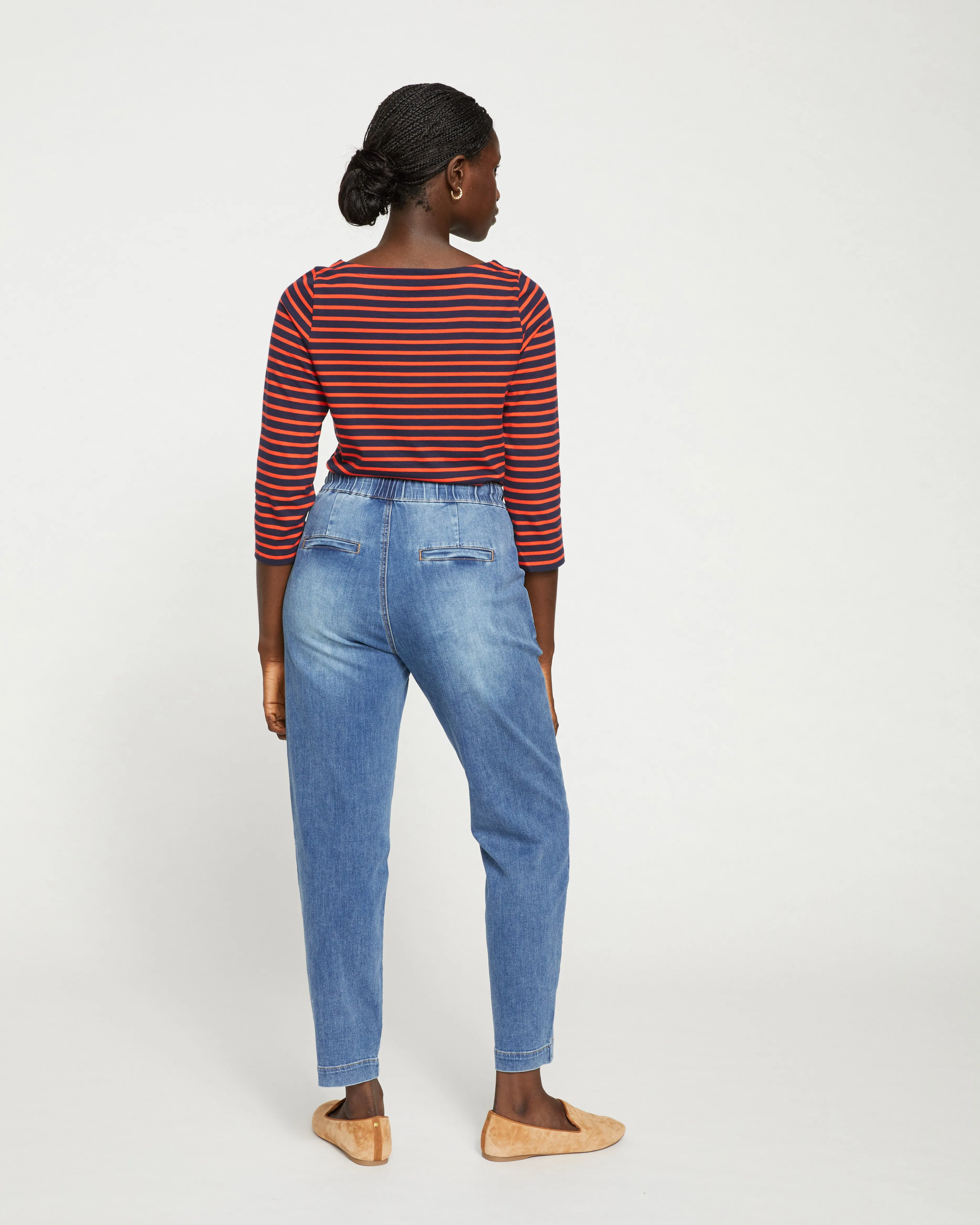 ComfortDenim Drawstring Jean Trouser - Western Blue Wash sold by Universal Standard product image thumbnail 4