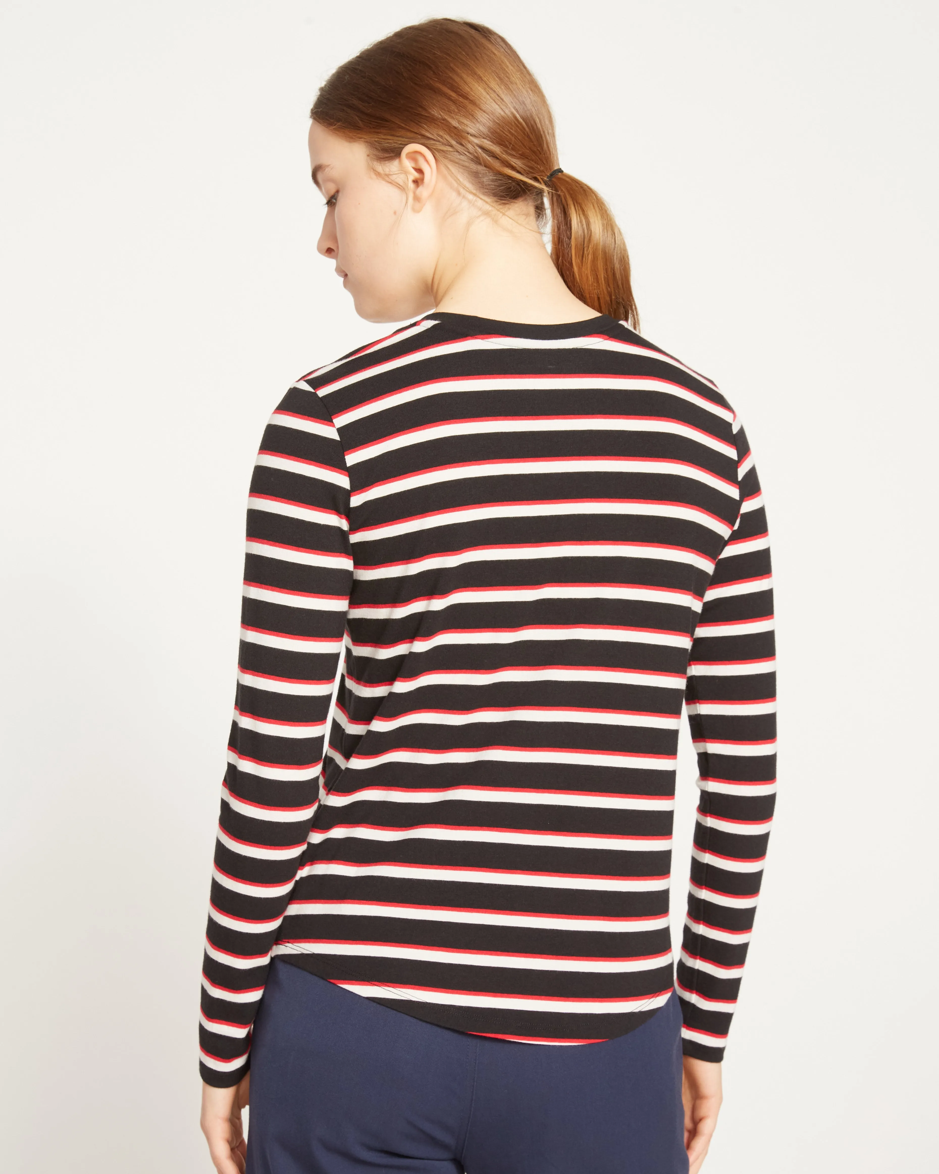 Long Sleeve V Rex - Black/Red/White Stripe sold by Universal Standard product image thumbnail 5