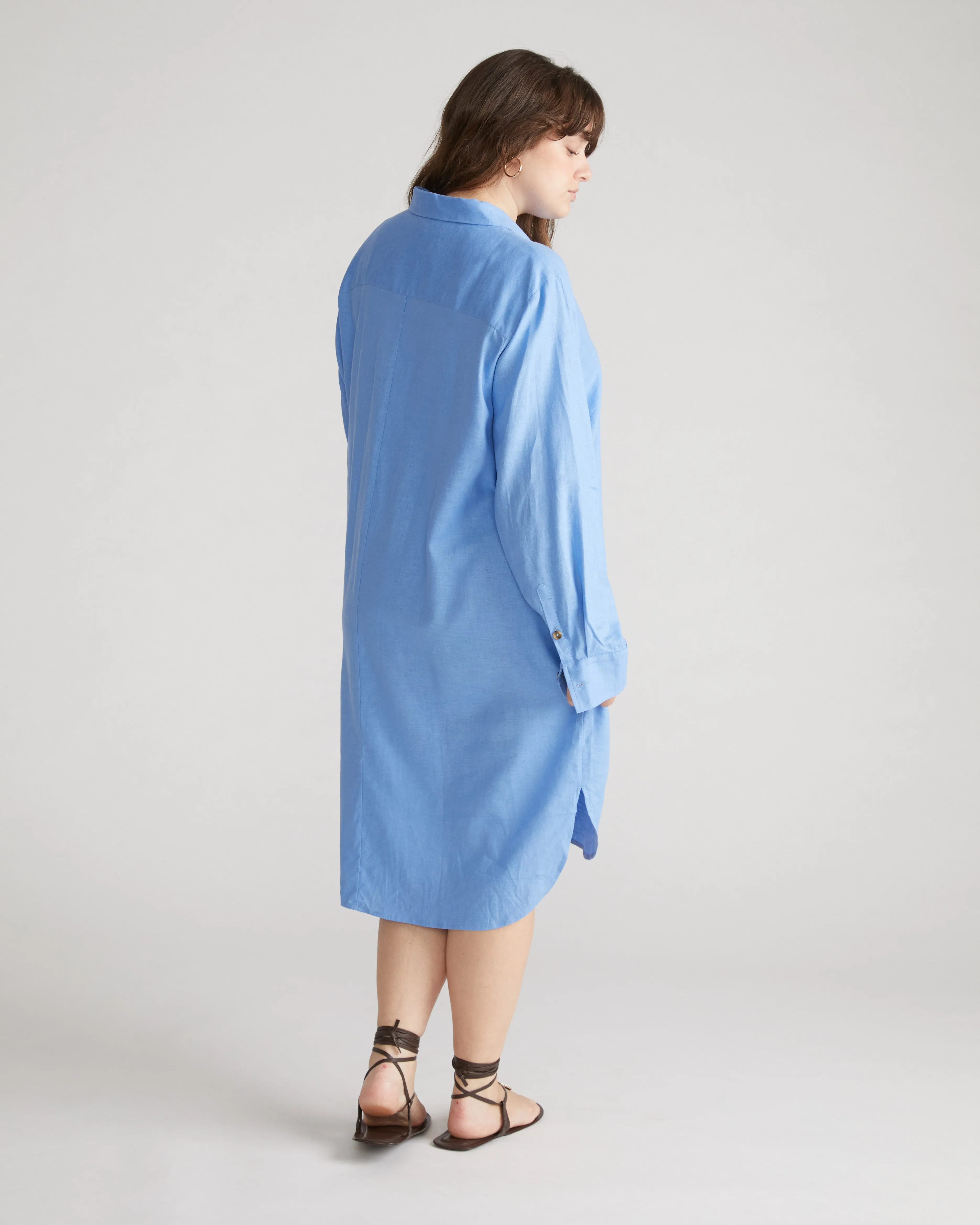 Seaside Linen Shirtdress - Hamptons Hydrangea sold by Universal Standard product image thumbnail 5