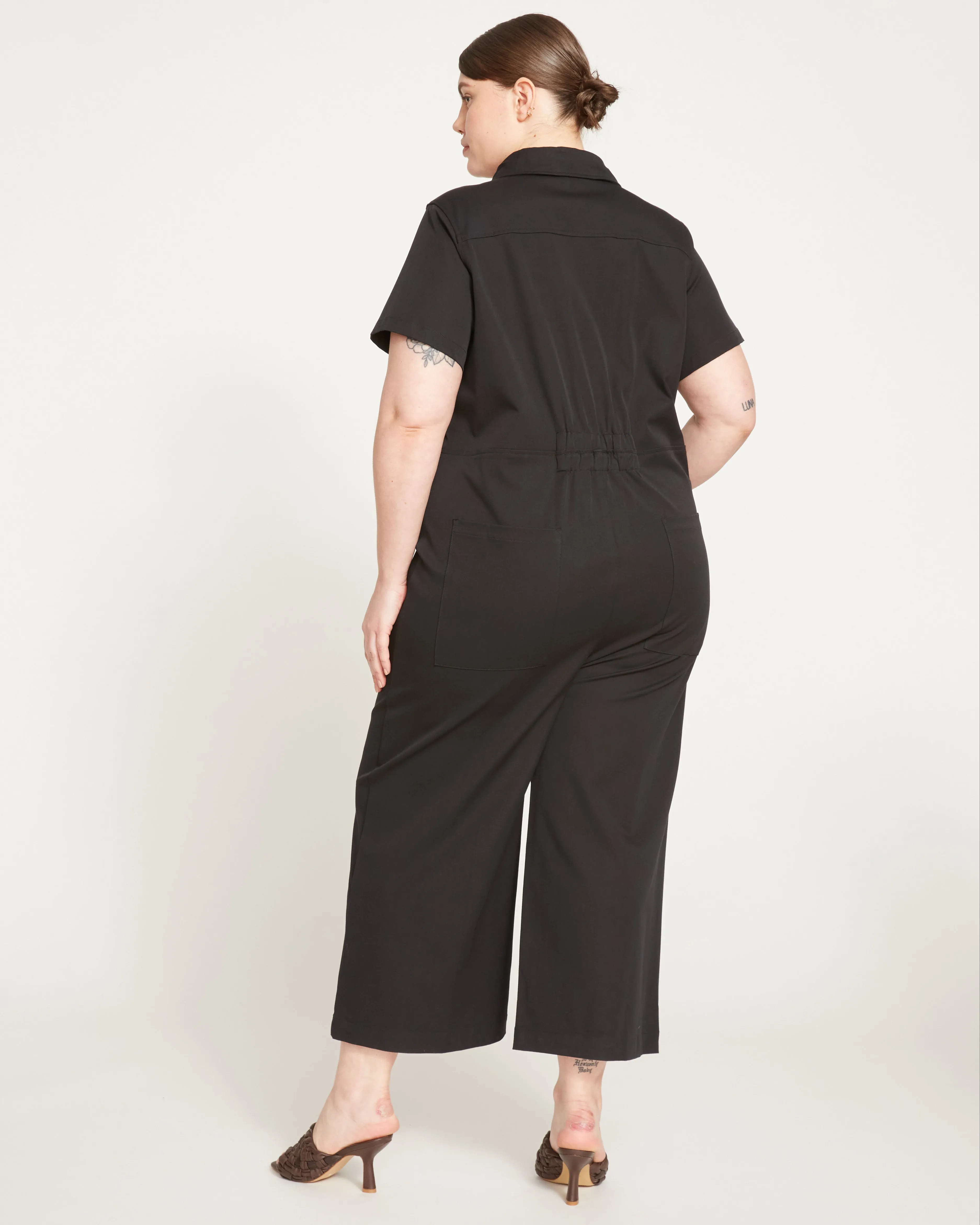Kate Stretch Cotton Twill Jumpsuit - Black sold by Universal Standard product image thumbnail 5