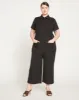 Kate Stretch Cotton Twill Jumpsuit - Black sold by Universal Standard