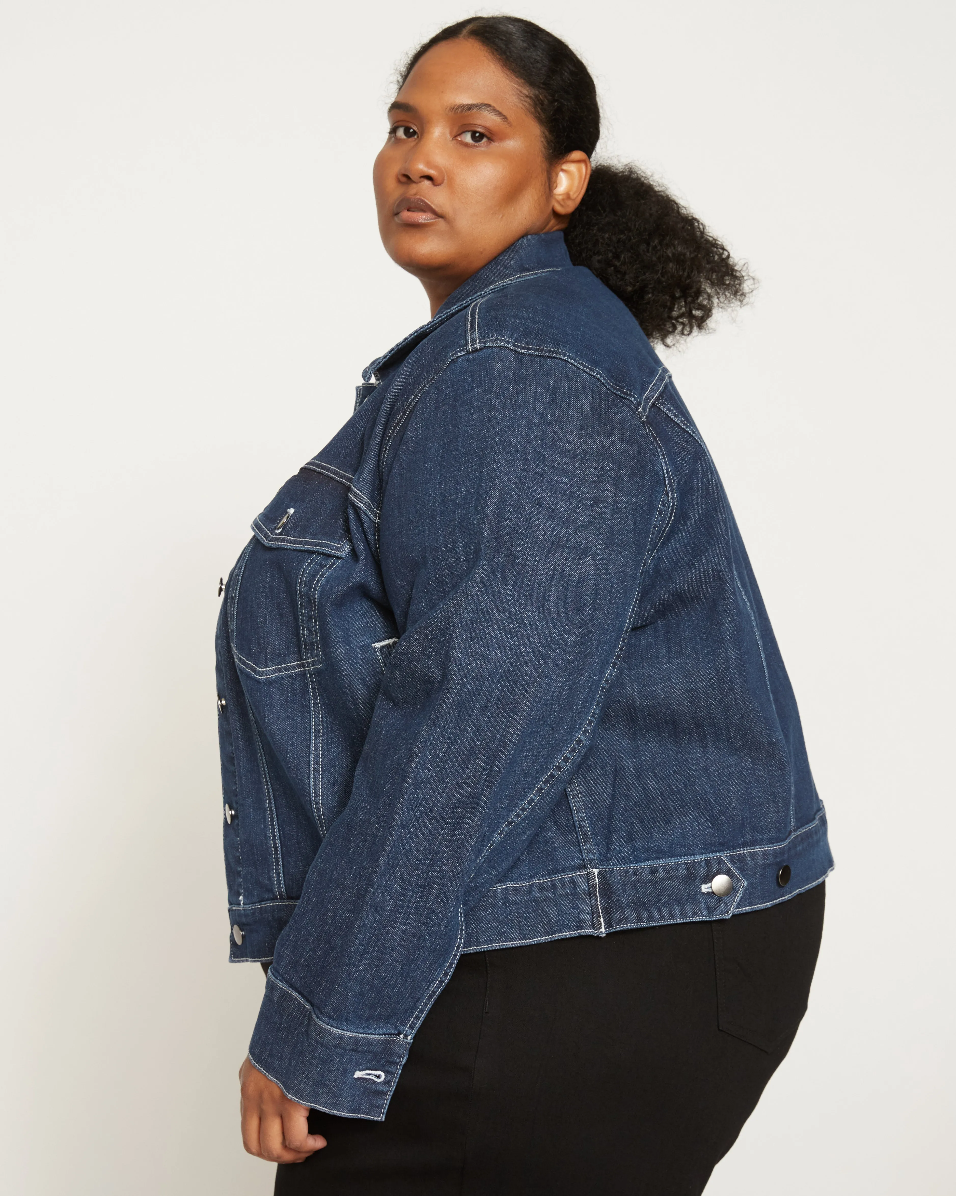 Kelsey Denim Jacket - Dark Indigo sold by Universal Standard product image thumbnail 4