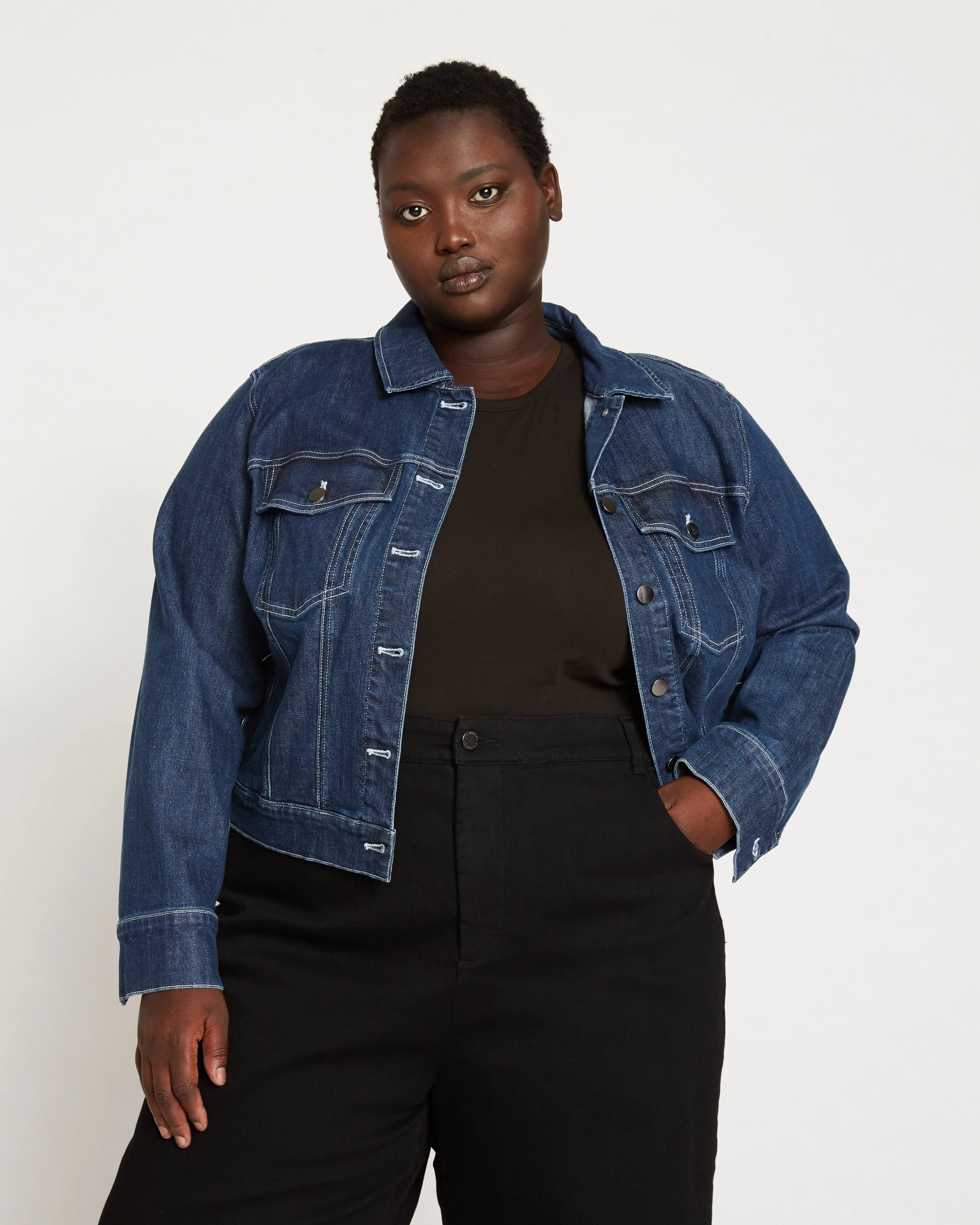 Kelsey Denim Jacket - Dark Indigo sold by Universal Standard product image thumbnail 5