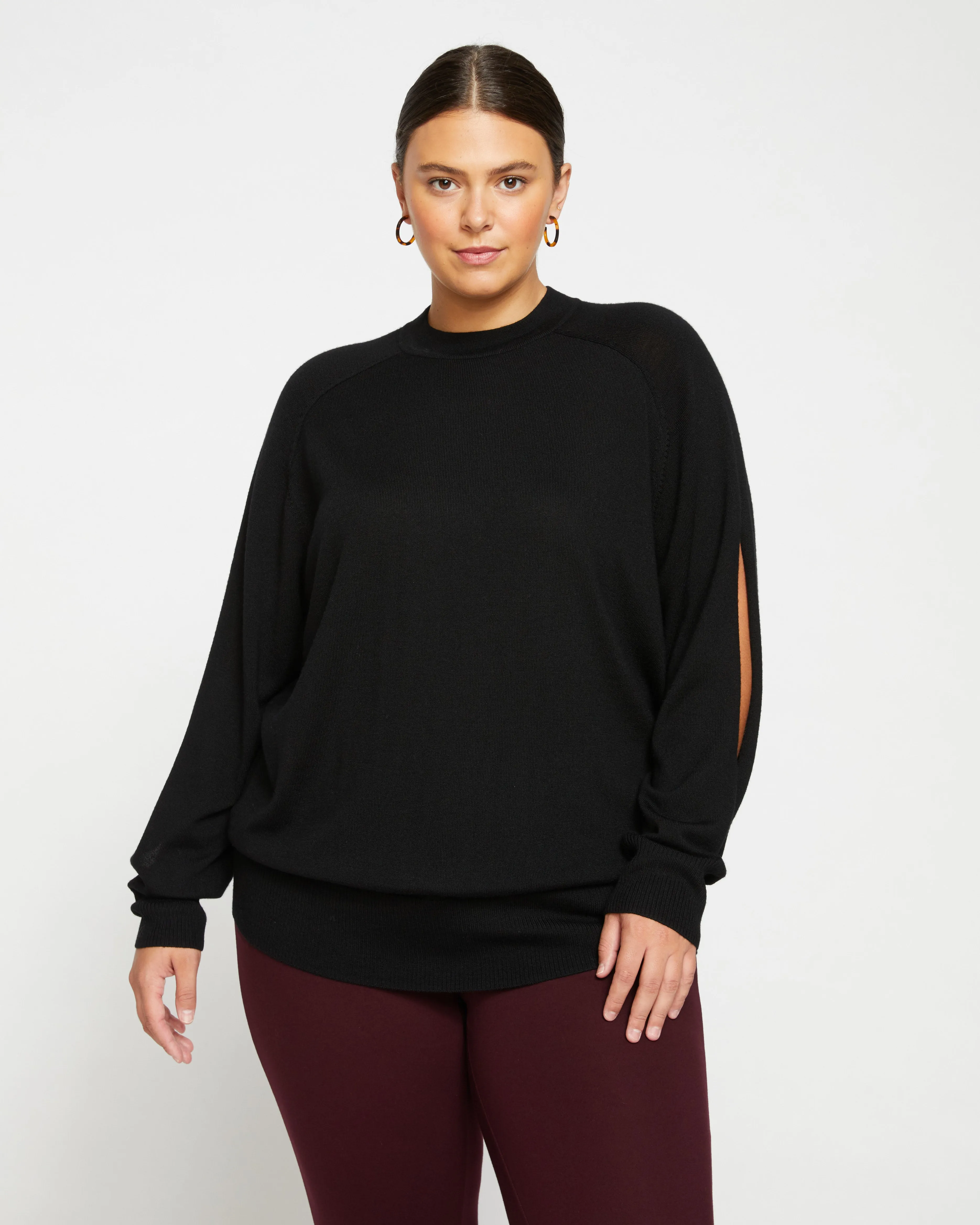 Beals Merino Cut-Out Sweater - Black sold by Universal Standard product image thumbnail 2