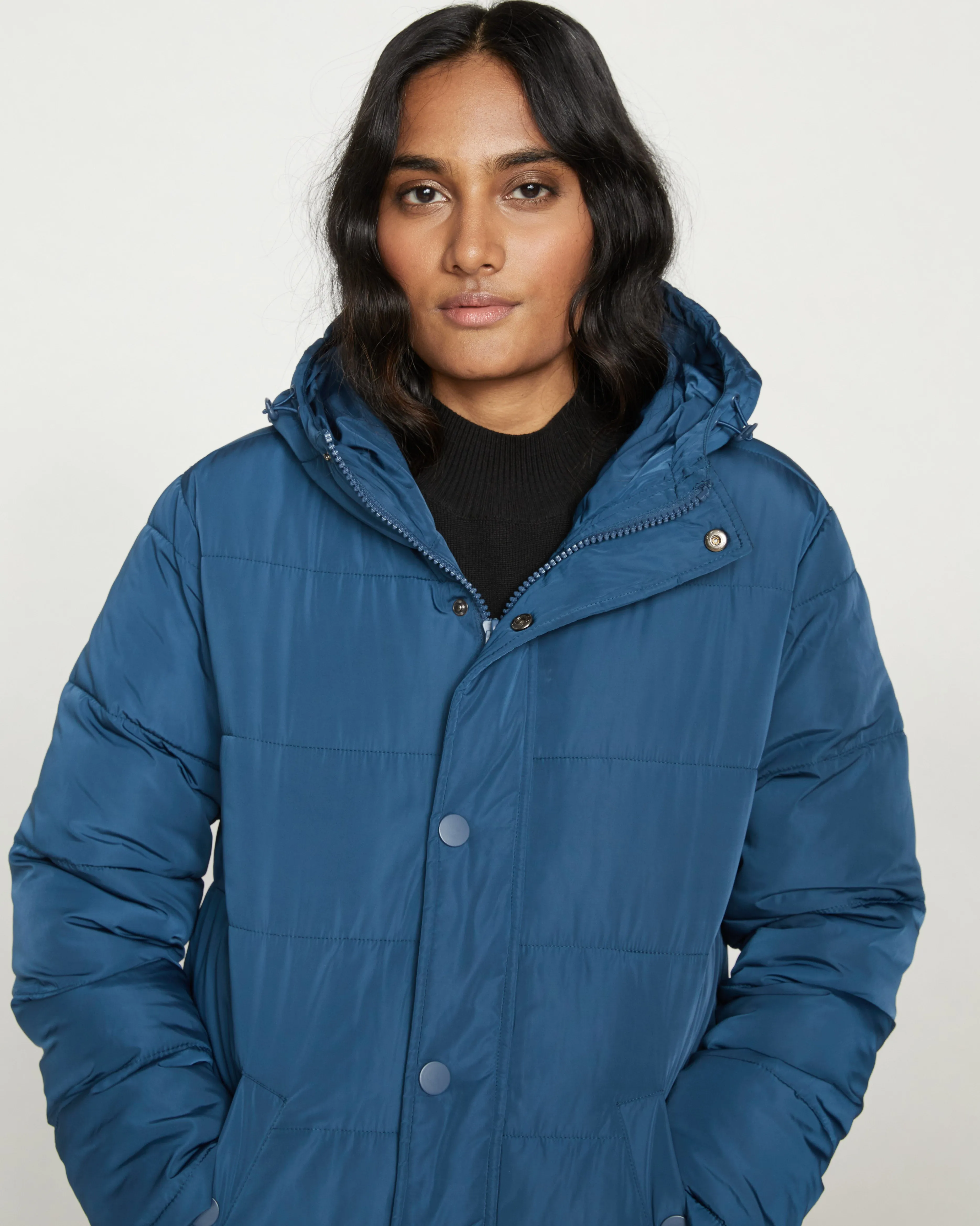 Everest Long Hooded Puffer - Storm sold by Universal Standard product image thumbnail 3