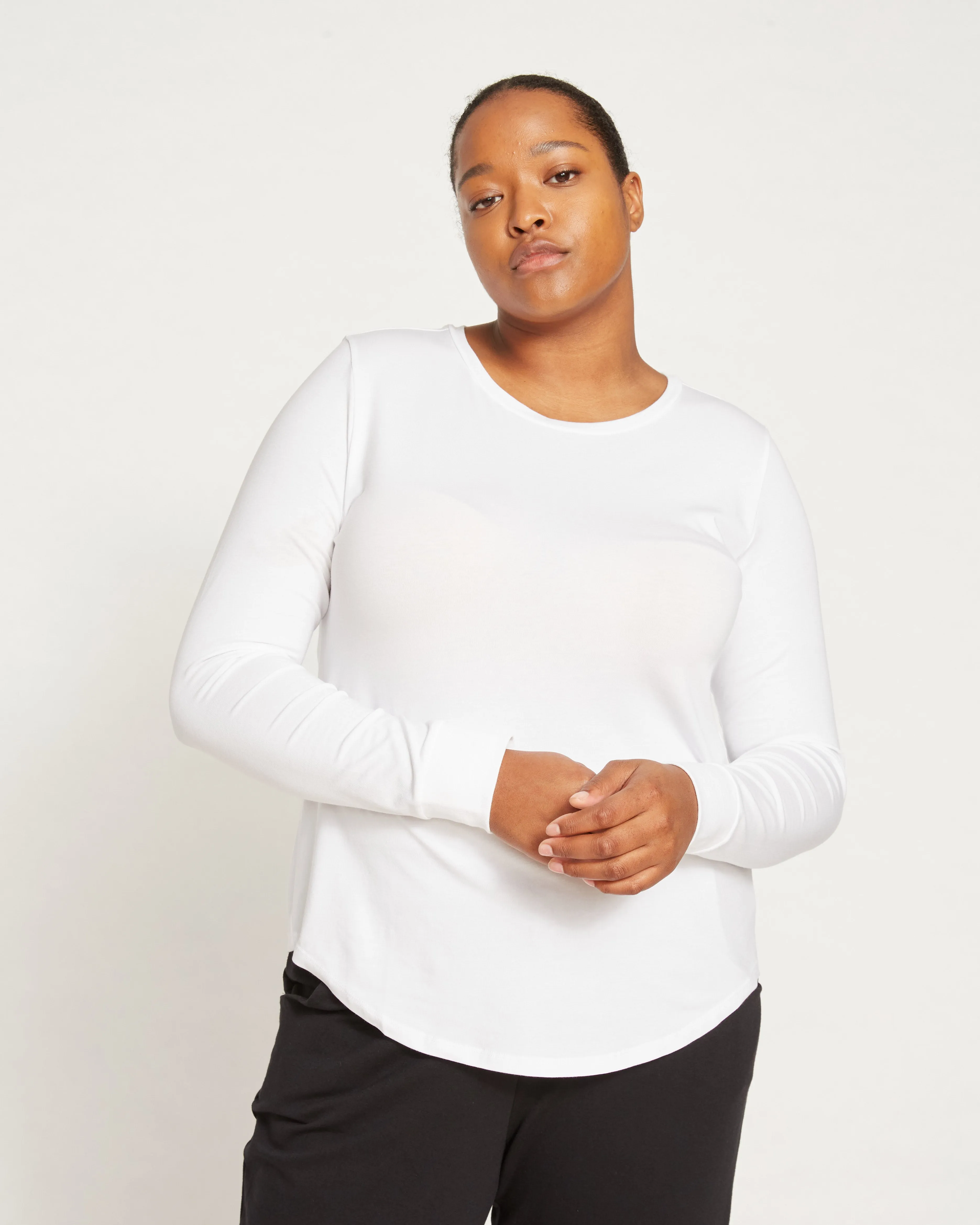 Long Sleeve Tee Rex - White sold by Universal Standard
