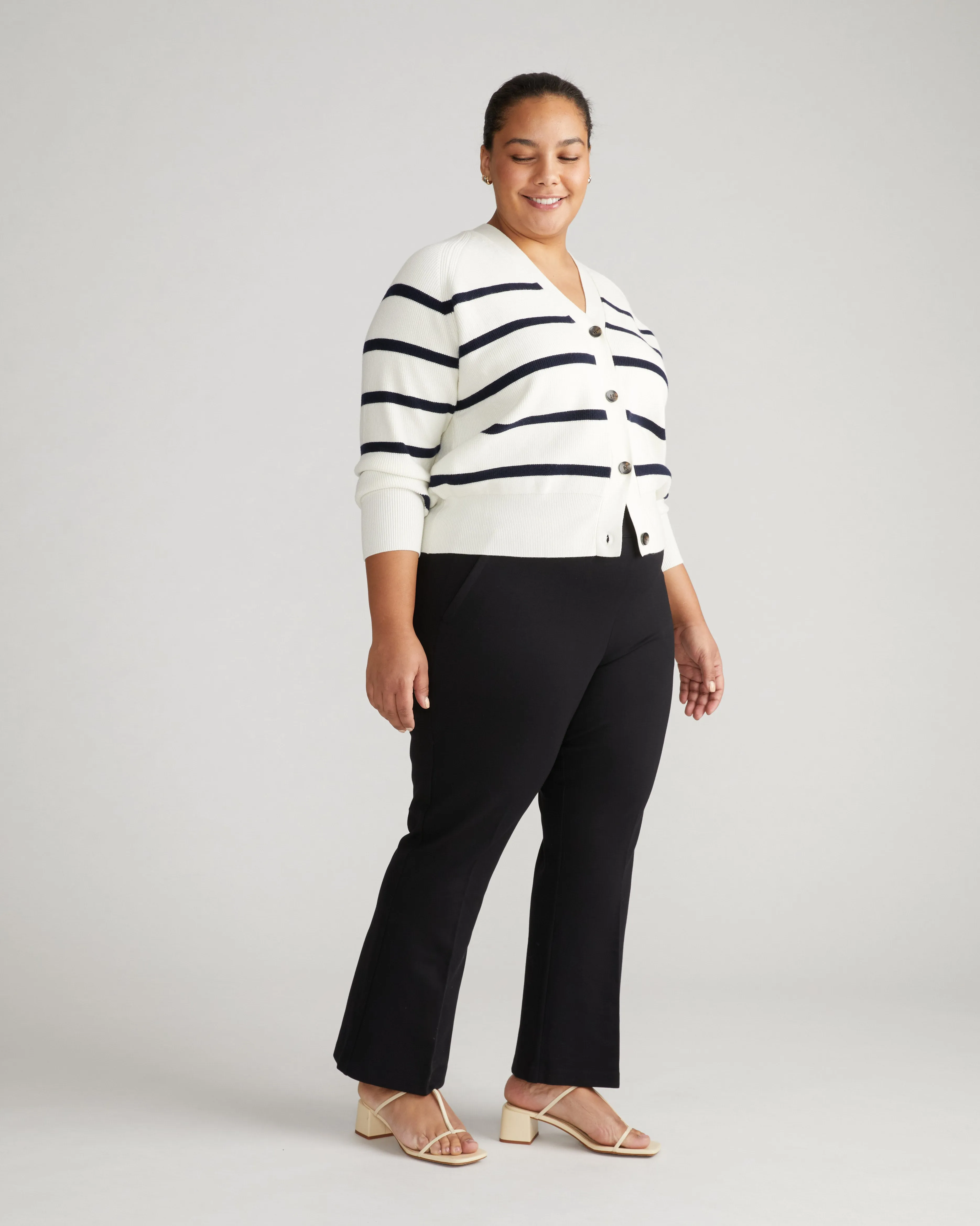 Prestige Ponte Flared Pants - Black sold by Universal Standard product image thumbnail 3