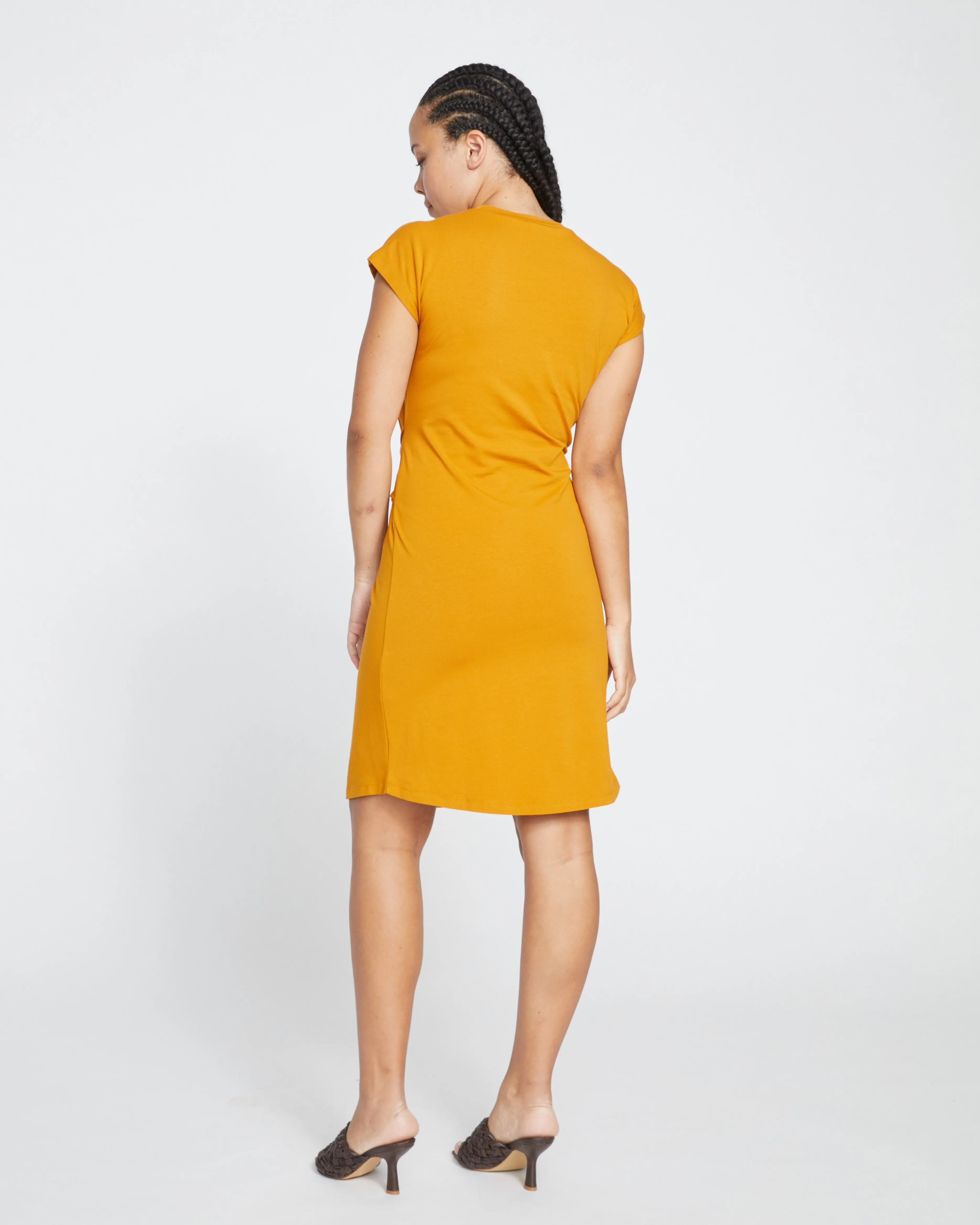 Classic Jersey Tie Dress - Dried Saffron sold by Universal Standard product image thumbnail 4