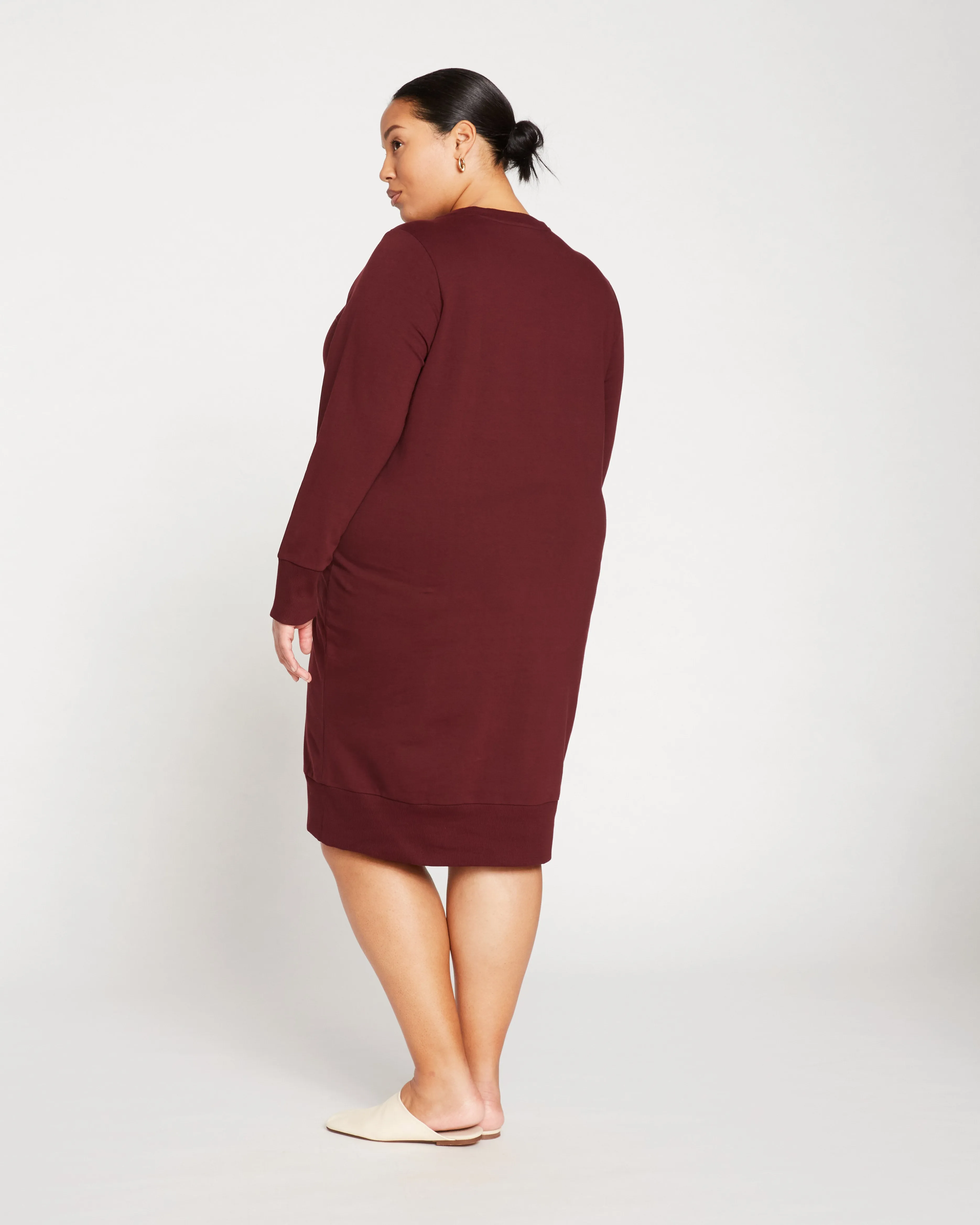 Classic Light Terry Sweatshirt Dress - Black Cherry sold by Universal Standard product image thumbnail 5