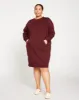 Classic Light Terry Sweatshirt Dress - Black Cherry sold by Universal Standard