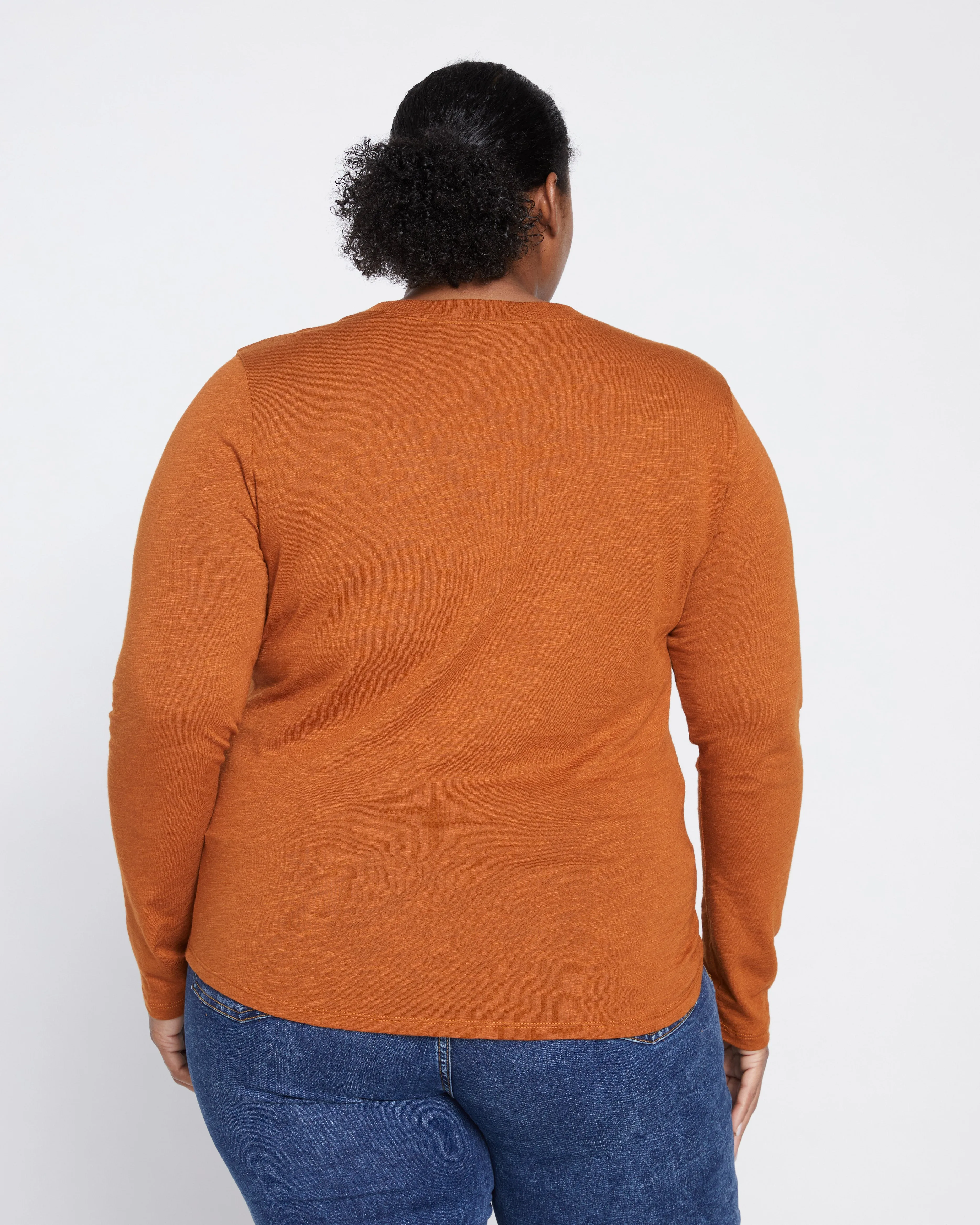 Phoenix Light-As-Air V Neck Tee - Caramel Cafe sold by Universal Standard product image thumbnail 5