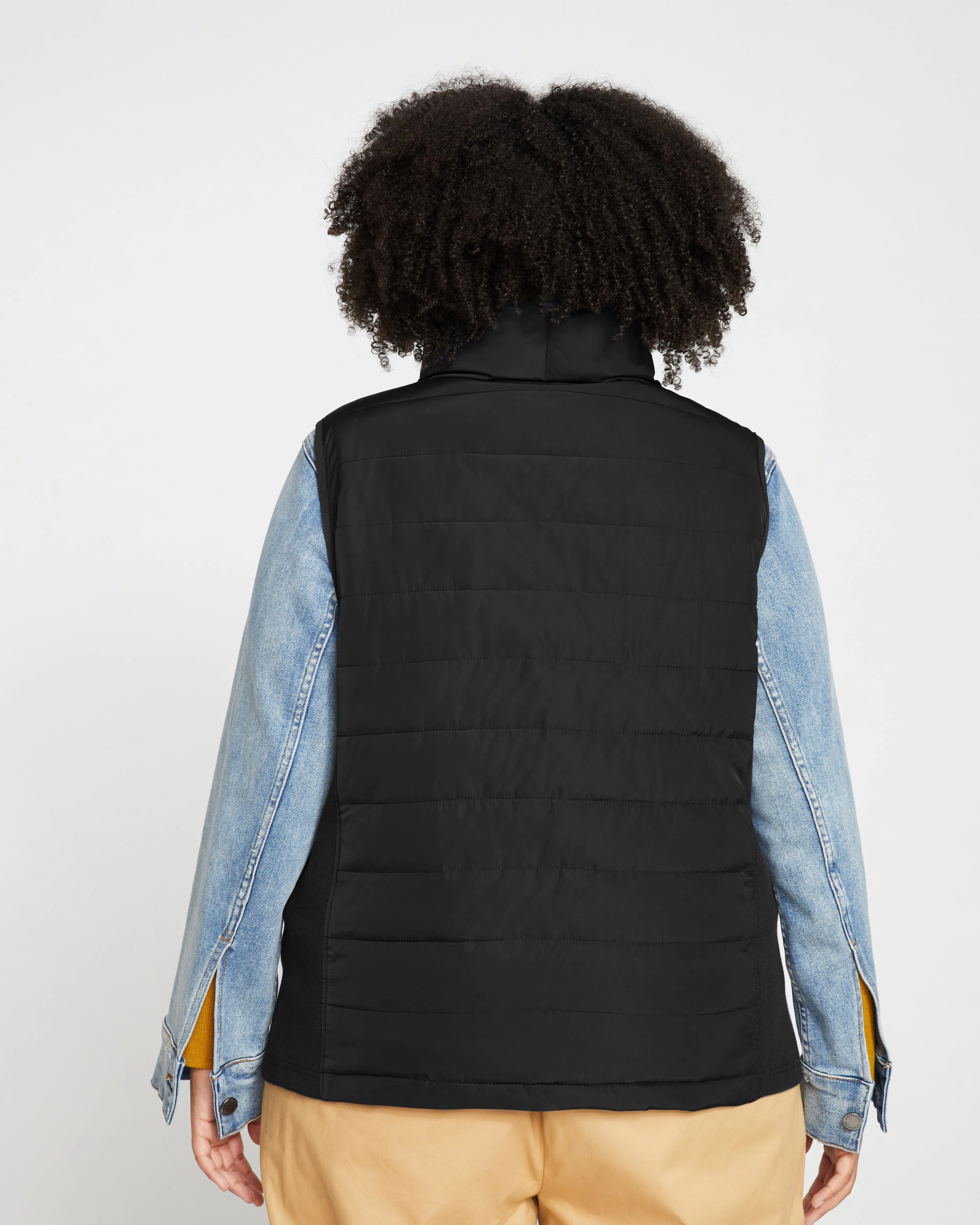 Comfort Panel Sport Puffer Vest - Black sold by Universal Standard product image thumbnail 4