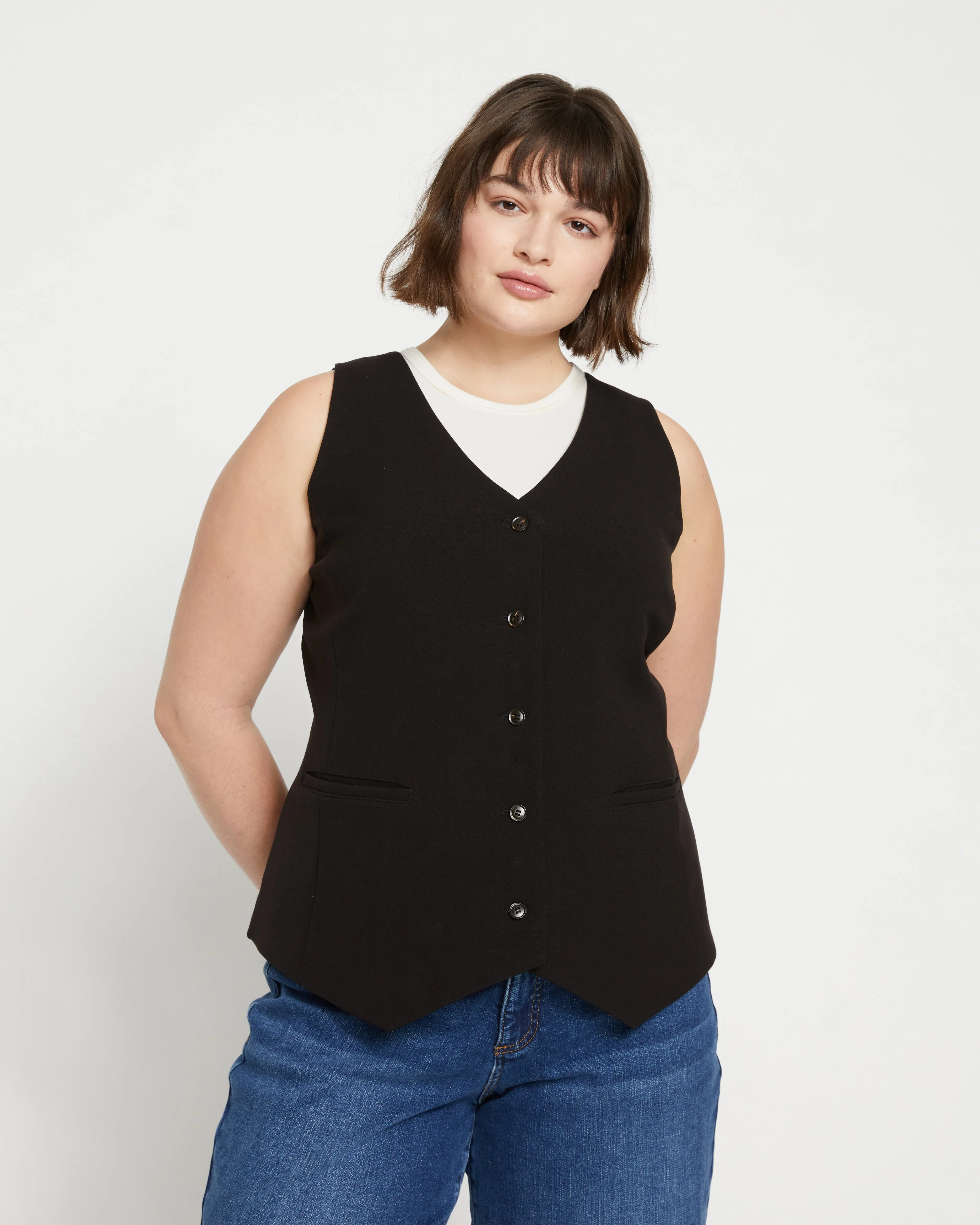 The Tailored Vest - Black sold by Universal Standard product image thumbnail 5