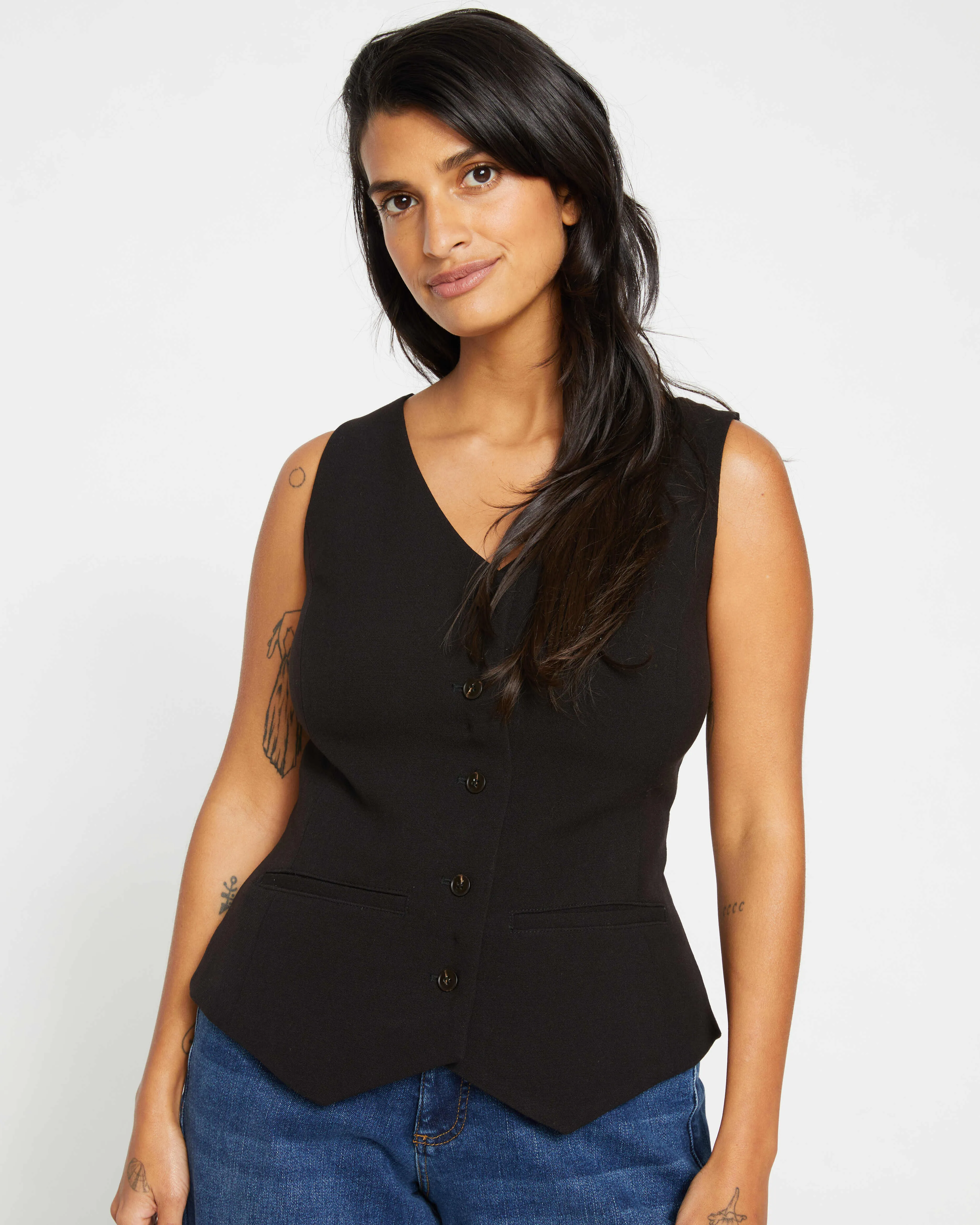 The Tailored Vest - Black sold by Universal Standard