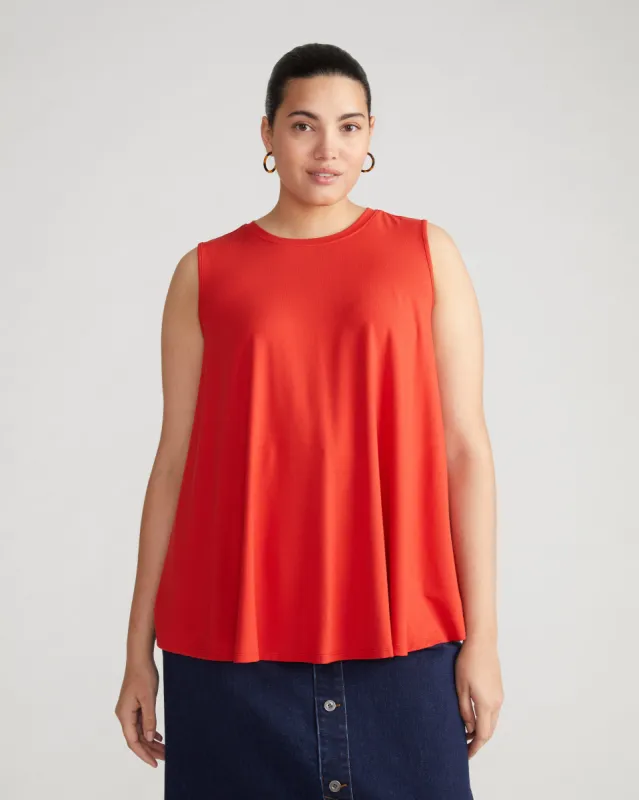 Heatwave Divine Jersey Flared Tank - Sanguinello sold by Universal Standard