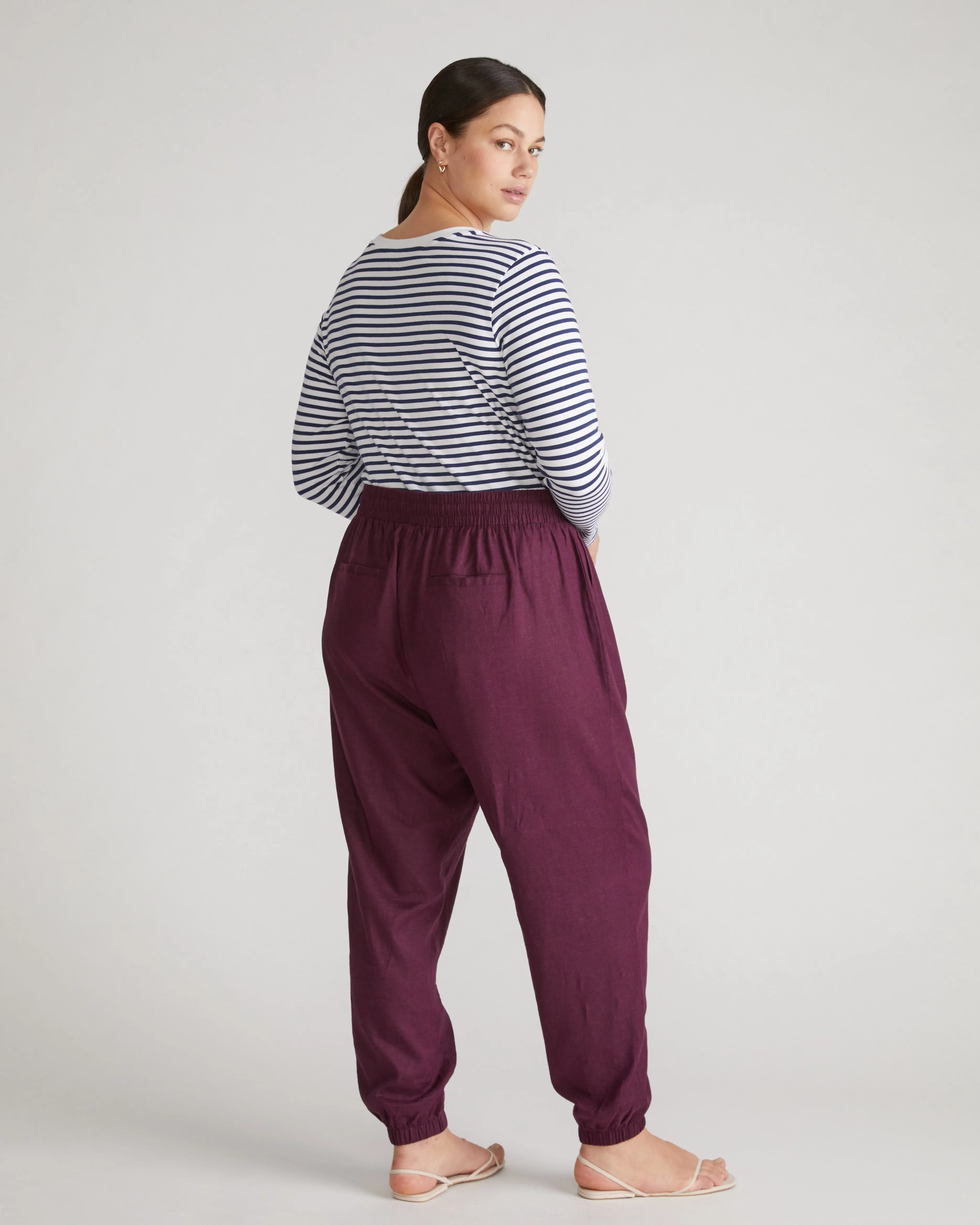 Shoreline Linen Joggers - Acai sold by Universal Standard product image thumbnail 4