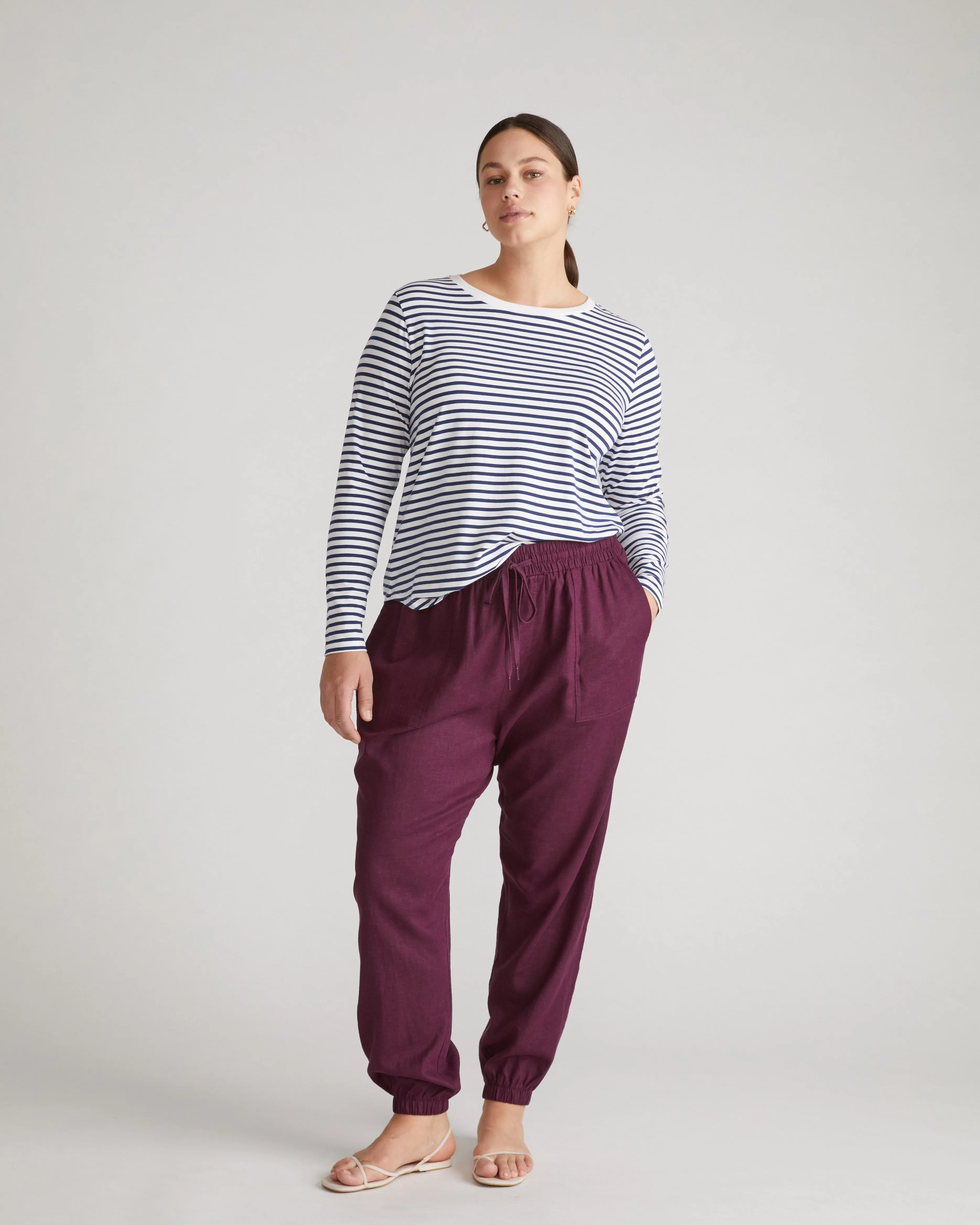 Shoreline Linen Joggers - Acai sold by Universal Standard product image thumbnail 2