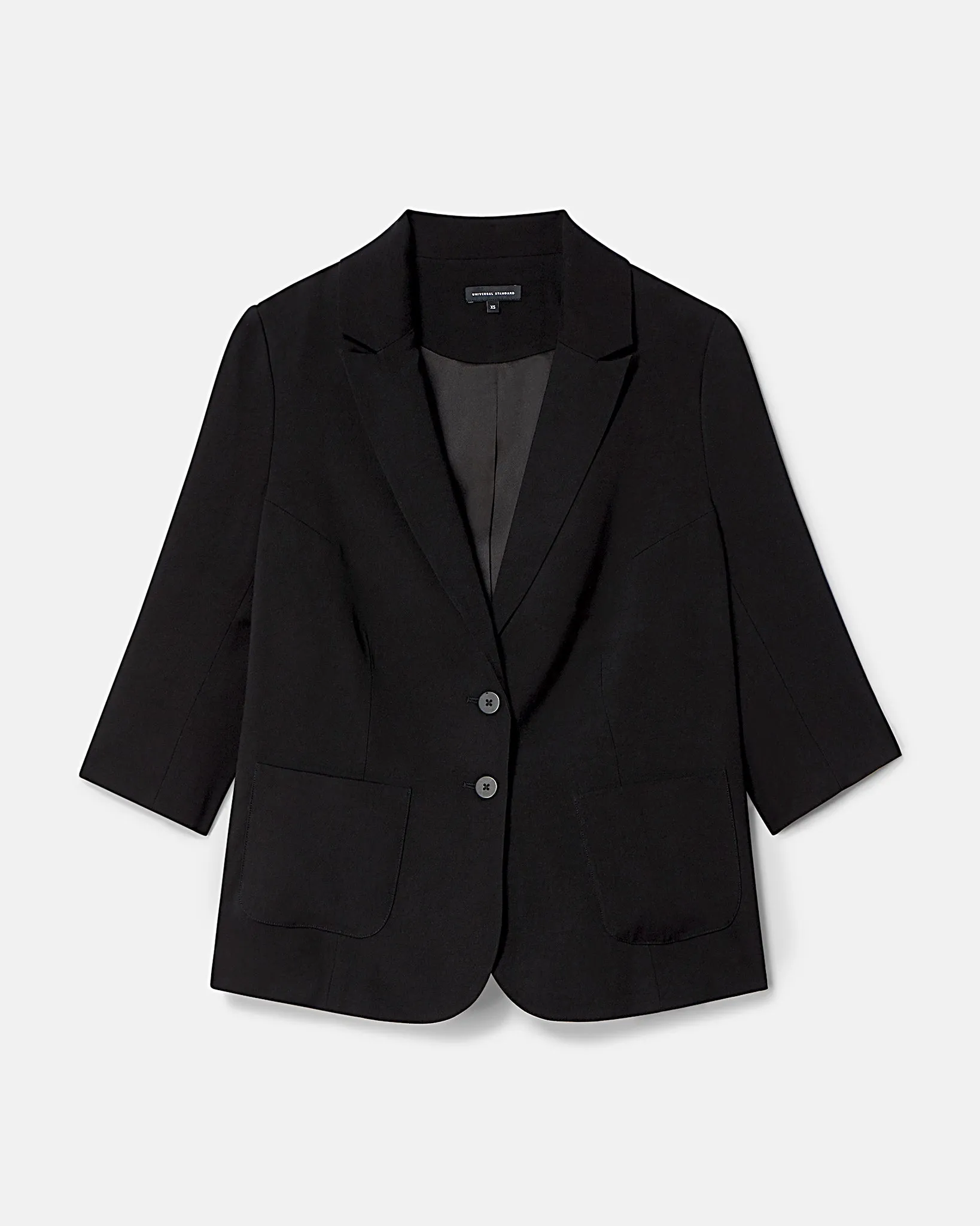Meg Double Luxe Short Blazer - Black sold by Universal Standard product image thumbnail 3