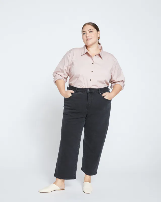 Bae Boyfriend Crop Jeans - Broken Black sold by Universal Standard