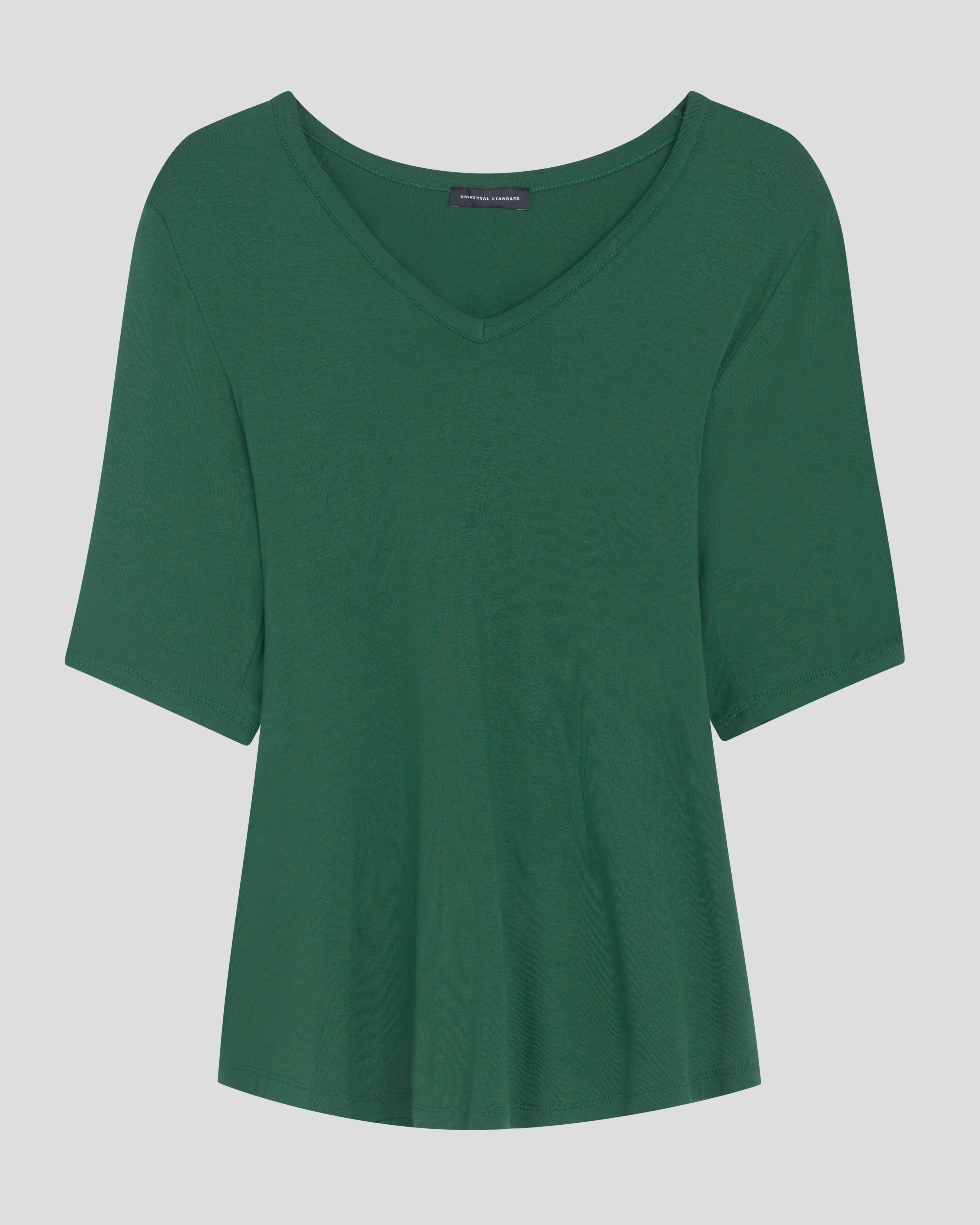Lily Liquid Jersey V-Neck Stovepipe Tee - Kelly Green sold by Universal Standard product image thumbnail 2