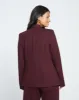 Lennox Collarless Ponte Blazer - Black Cherry sold by Universal Standard