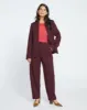 Lennox Collarless Ponte Blazer - Black Cherry sold by Universal Standard
