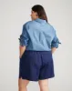 Perfect Tencel Chambray Shorts - Cerulean sold by Universal Standard