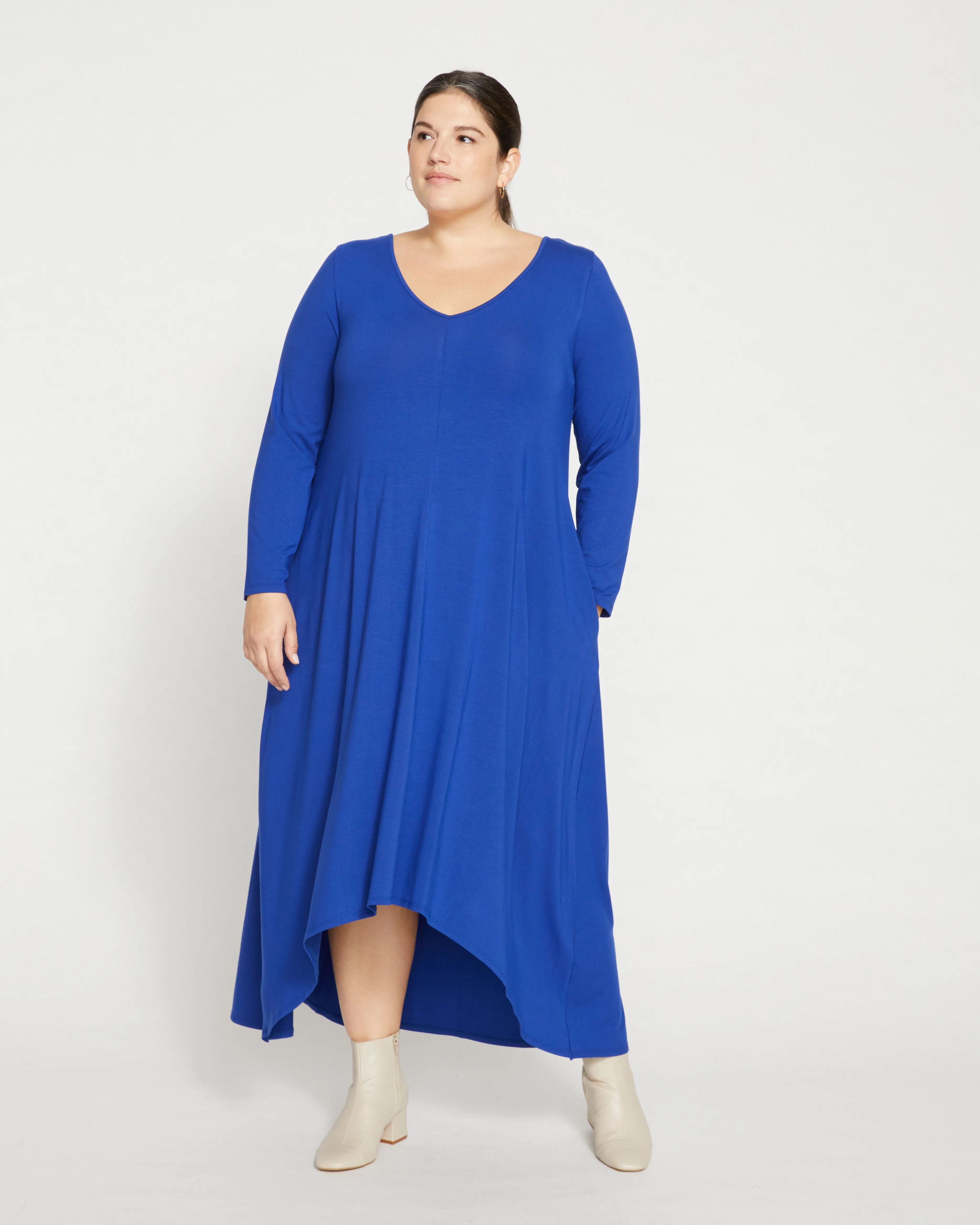Athena Long Sleeve Divine Jersey Dress - Sapphire sold by Universal Standard product image thumbnail 3
