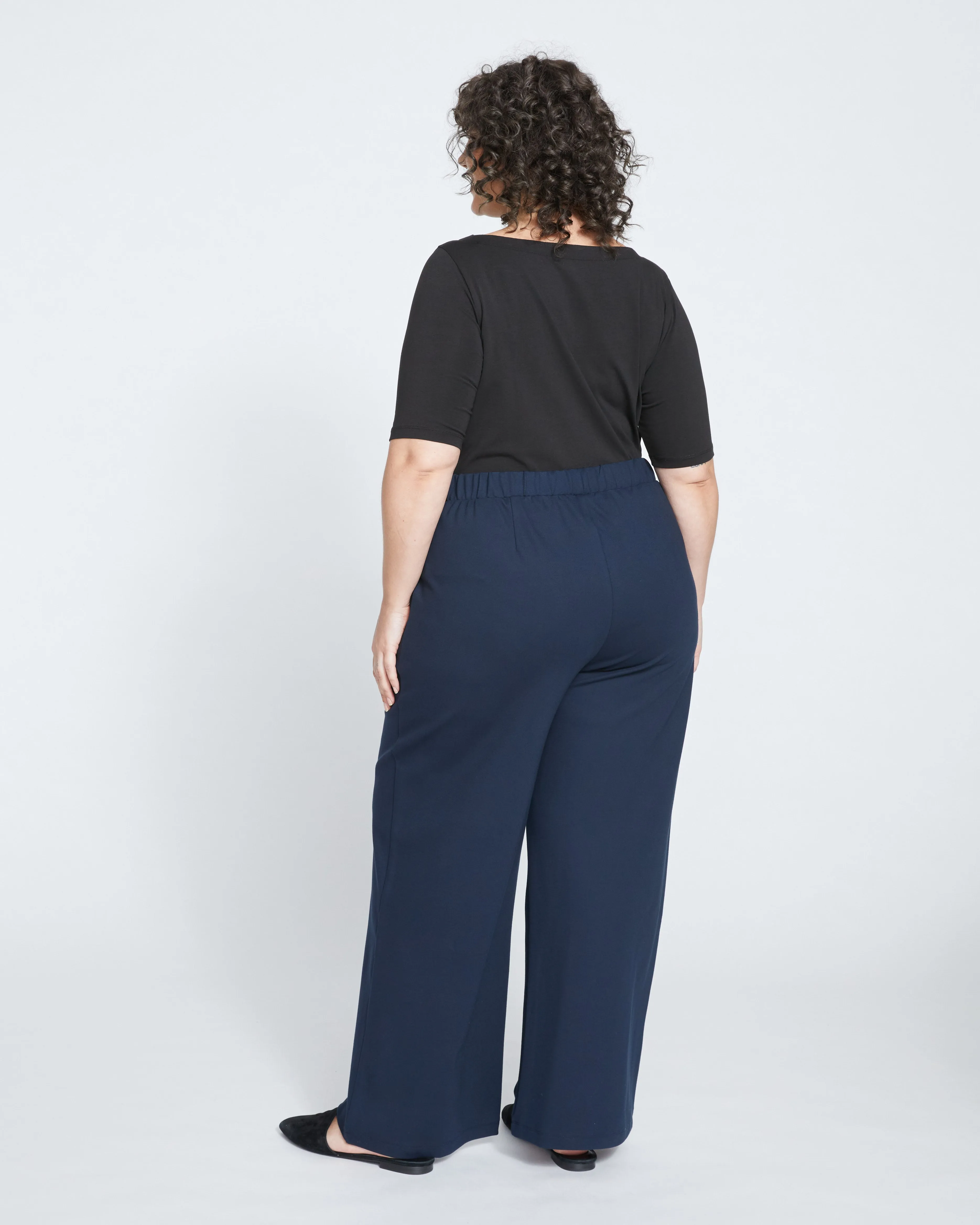 Stephanie Wide Leg Ponte Pants - Navy sold by Universal Standard product image thumbnail 4