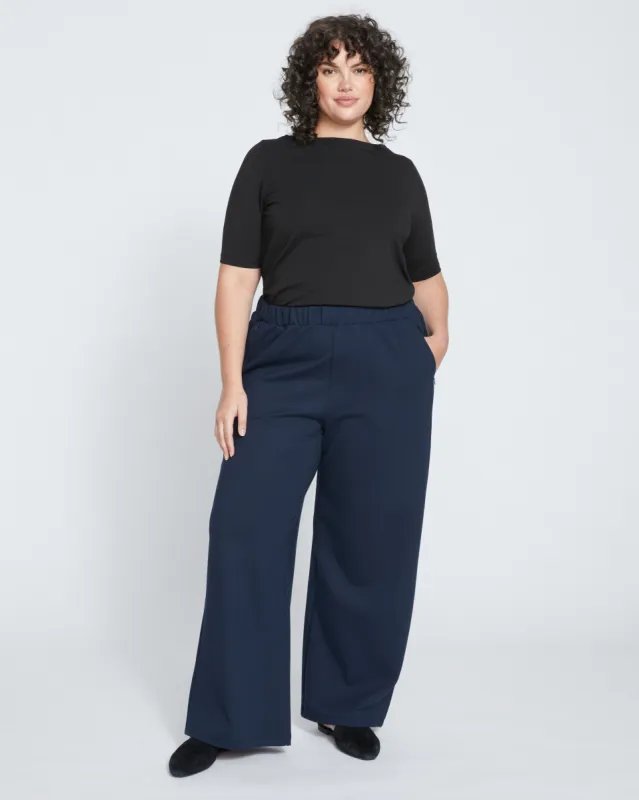 Stephanie Wide Leg Ponte Pants - Navy sold by Universal Standard