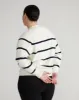 Better-Than-Wool Cardigan - White/Navy Stripe sold by Universal Standard