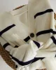 Better-Than-Wool Cardigan - White/Navy Stripe sold by Universal Standard