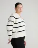 Better-Than-Wool Cardigan - White/Navy Stripe sold by Universal Standard