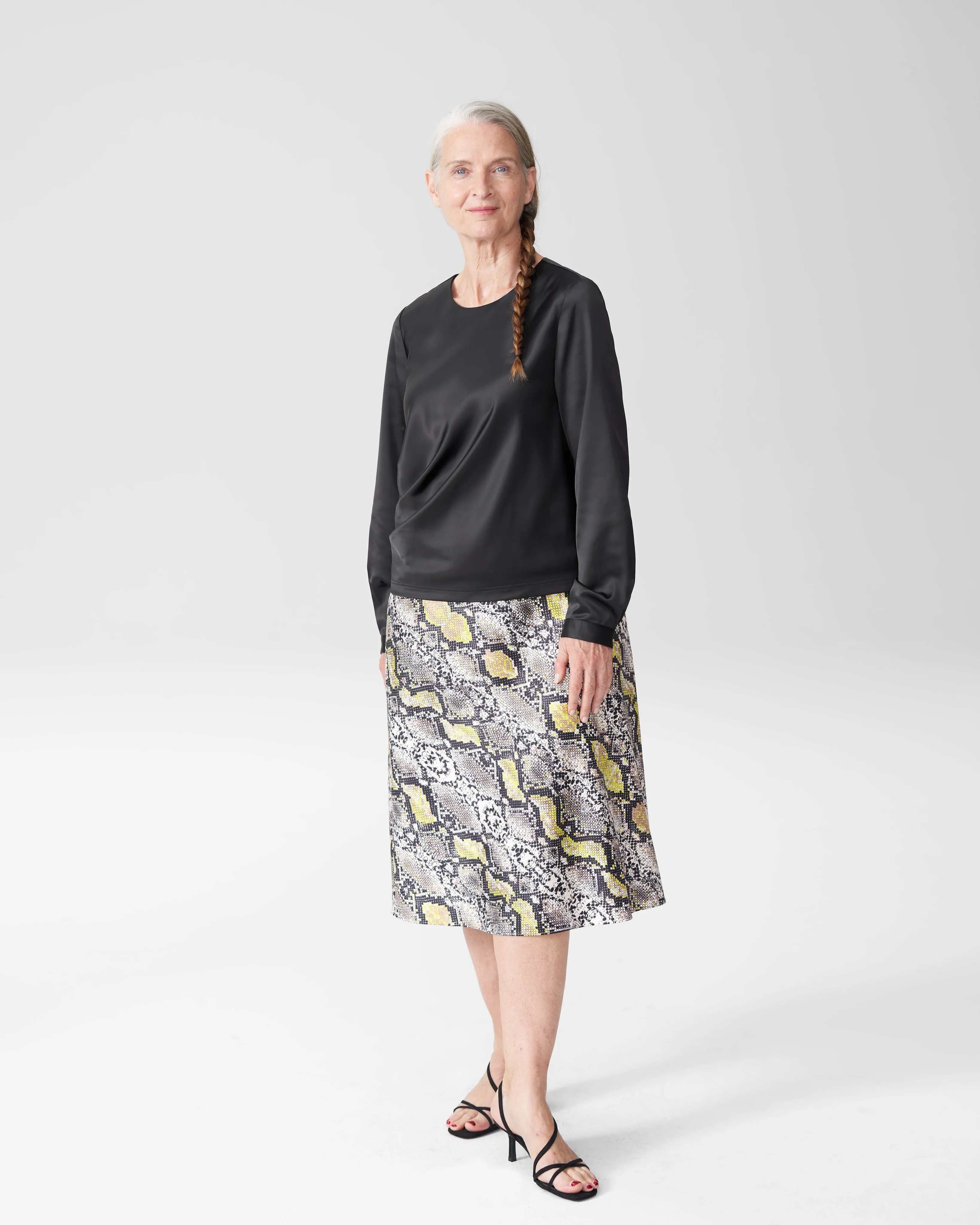 Michaela Pleated Top - Black sold by Universal Standard product image thumbnail 3